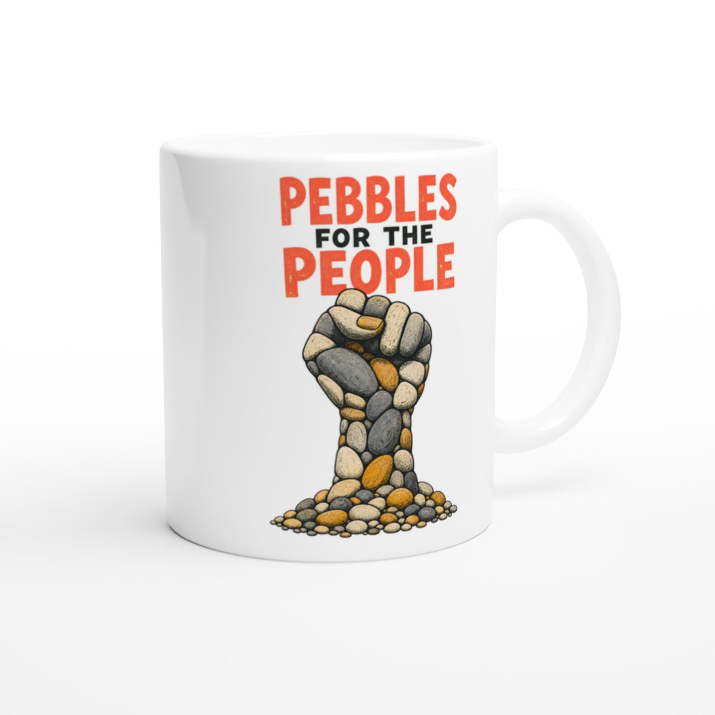 Pebbles for the People Graphic Mug — product view 2