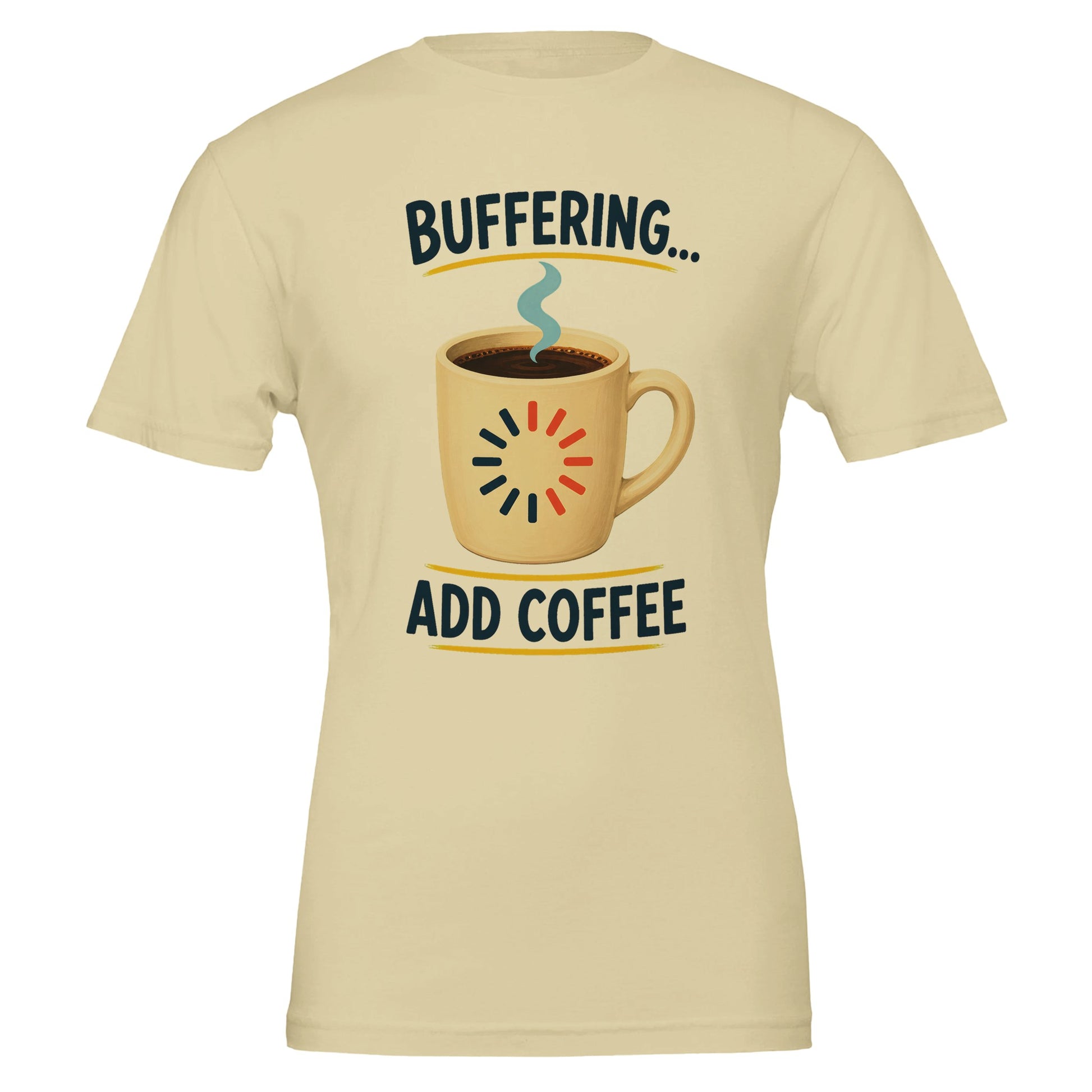 Buffering Brew — Add Coffee Tech Graphic T-shirt — product view 5