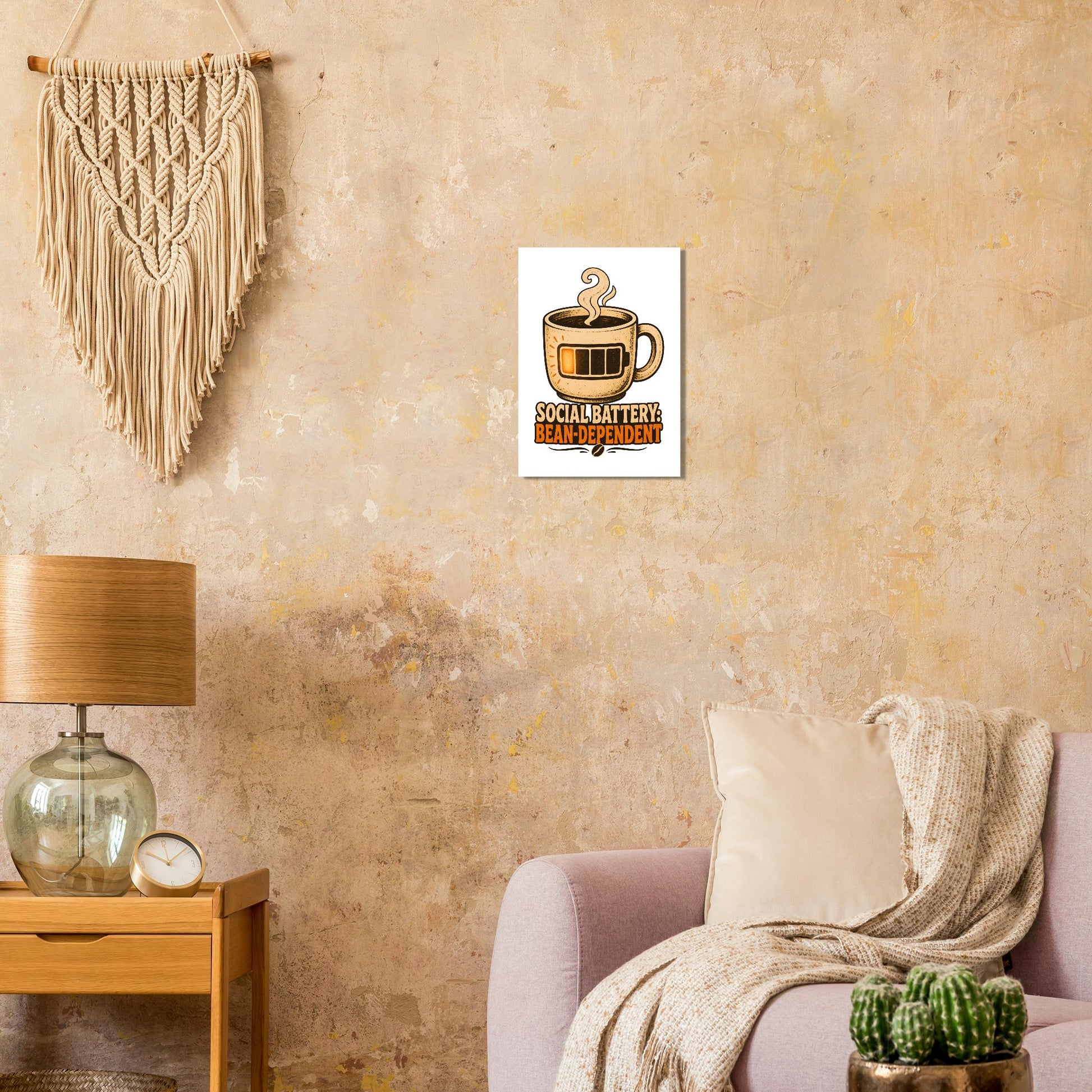 Social Battery: Bean-Dependent Graphic Poster — product view 9