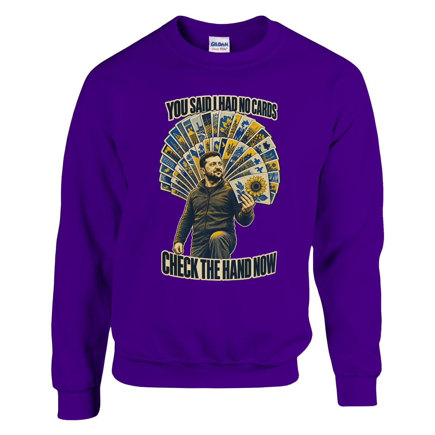 You Said I Had No Cards – Zelenskyy Satire Sweatshirt — product view 11