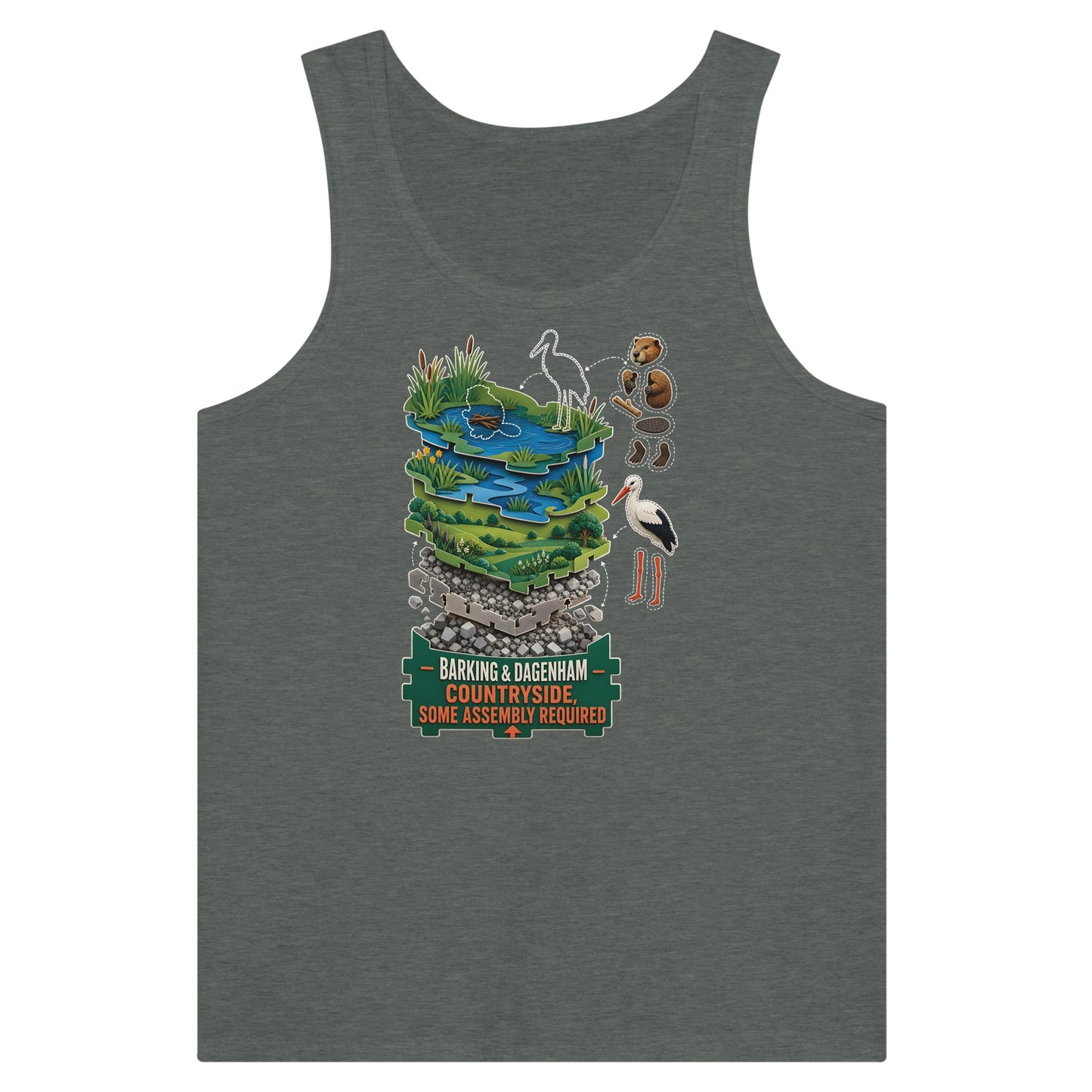 Barking & Dagenham Countryside Premium Unisex Tank Top — product view 4