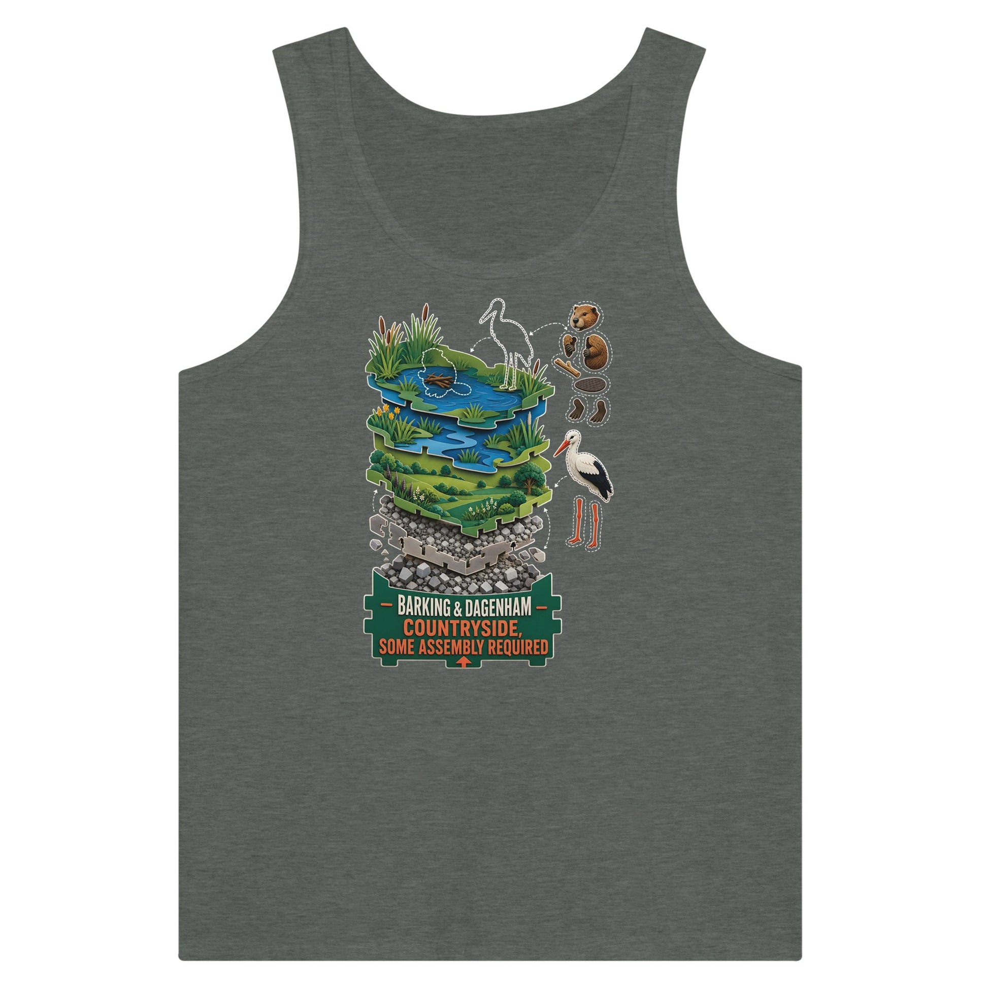 Barking & Dagenham Countryside Premium Unisex Tank Top — product view 4