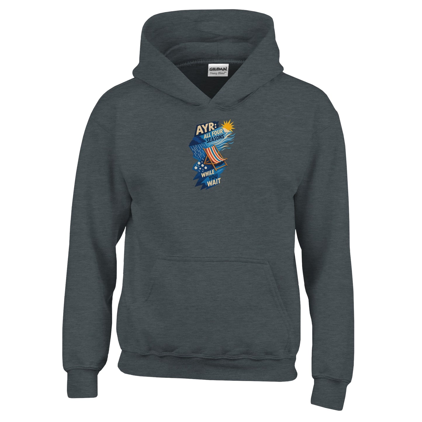 Ayr: All Four Seasons While You Wait Kids' Hoodie — product view 9