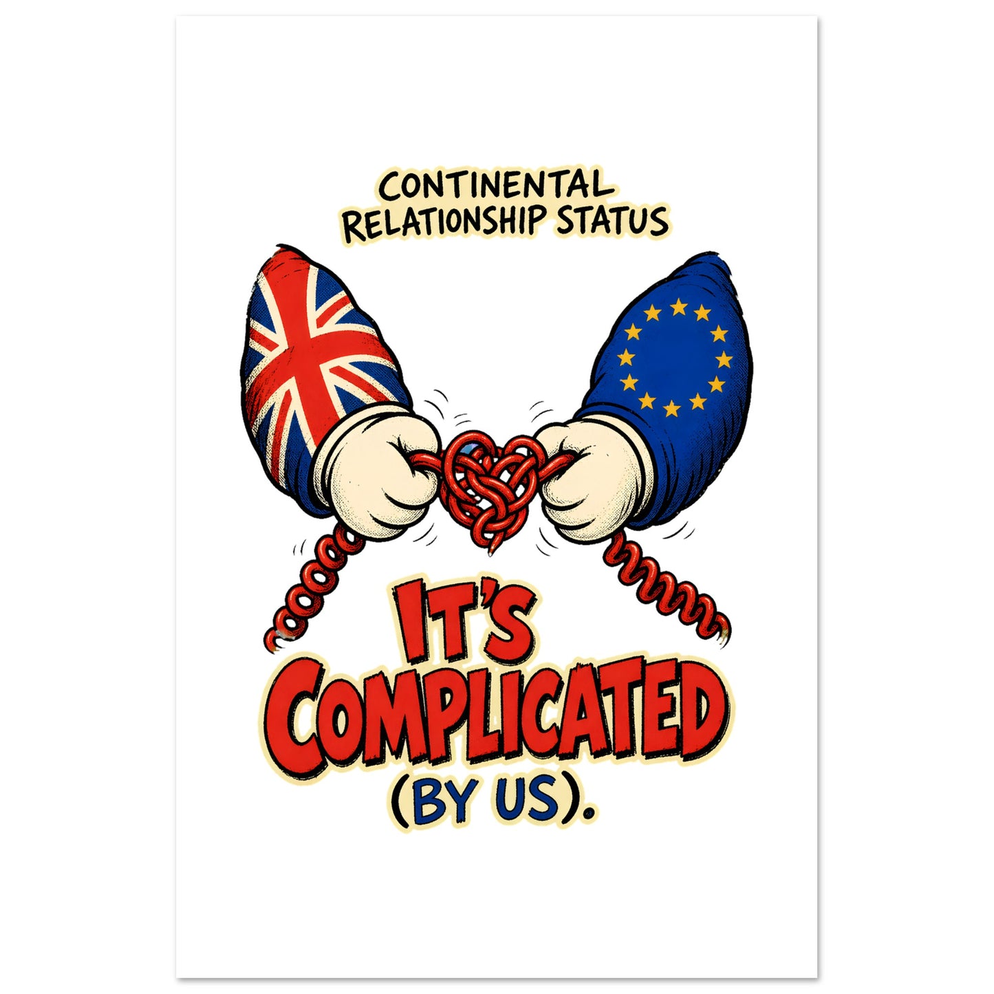 It's Complicated (By Us) UK–EU 1990s Cartoon Poster — product view 6