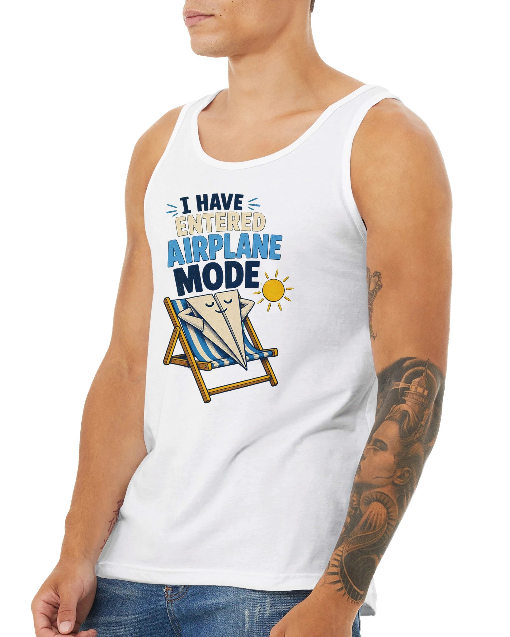 I Have Entered Airplane Mode Graphic Premium Unisex Tank Top — product view 16