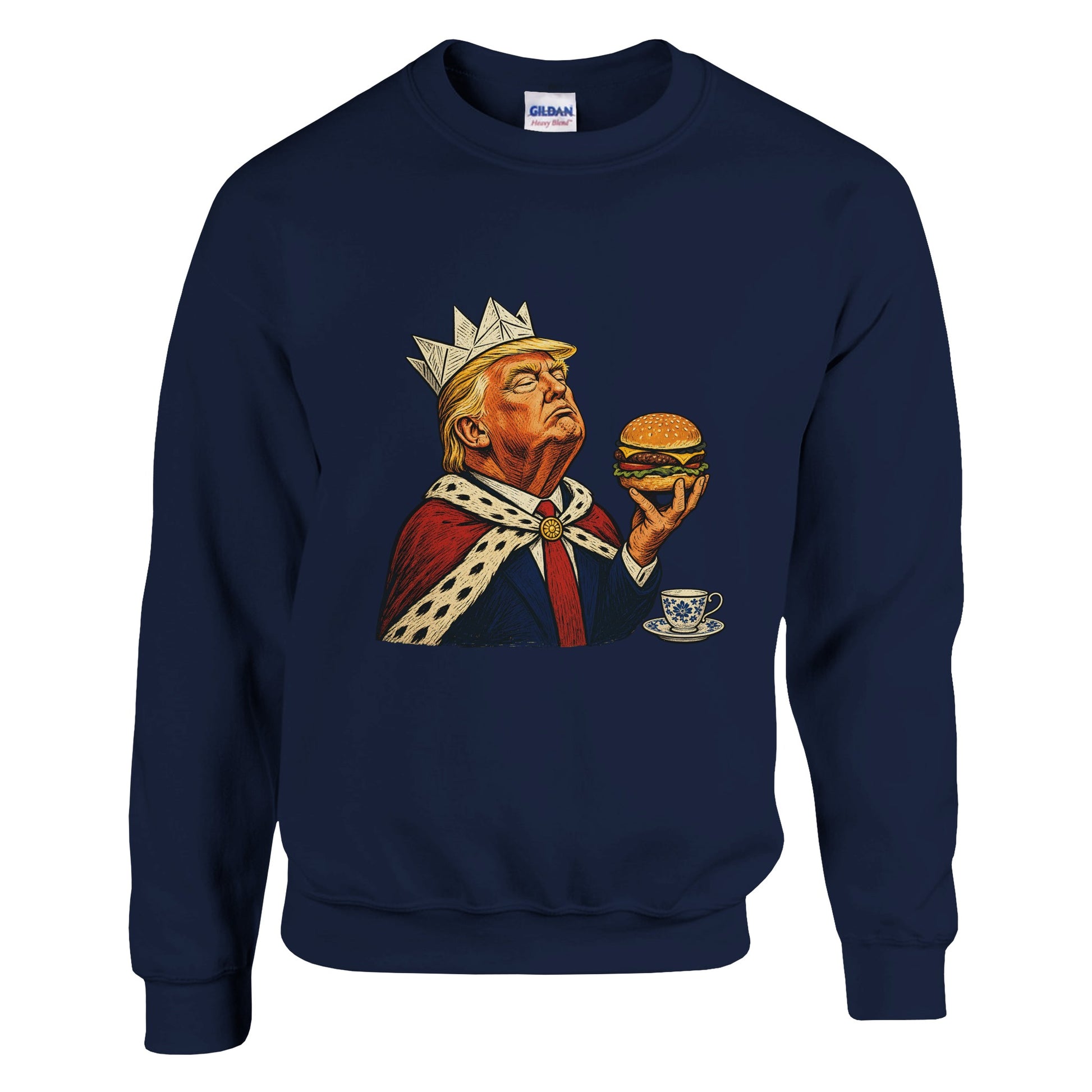 The Very Temporary Monarch — Trump Satire Sweatshirt — product view 13