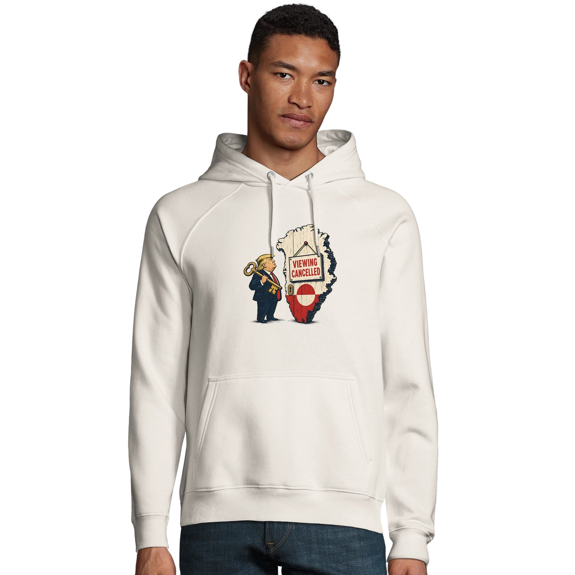 Viewing Cancelled — Greenland Political Satire Hoodie — product view 14