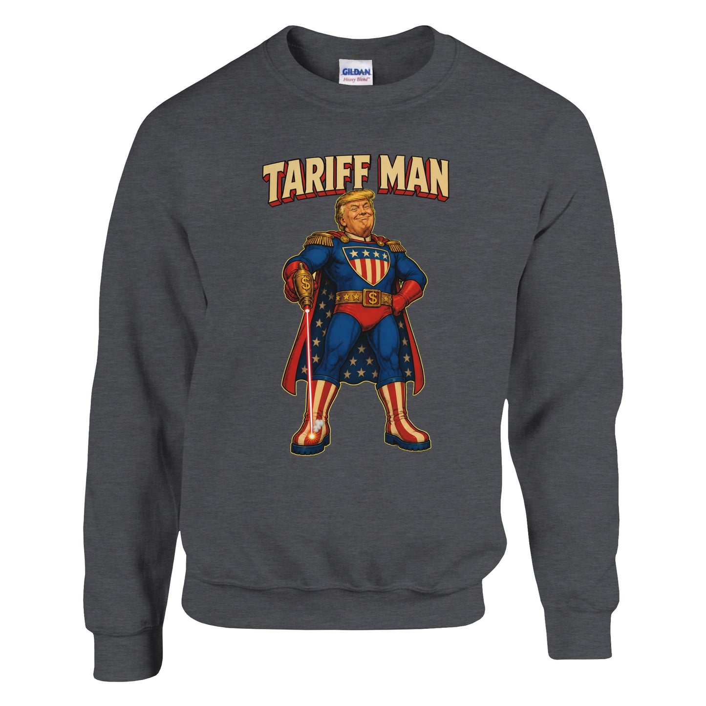 Tariff Man – Self-Shot Satire Sweatshirt — product view 10