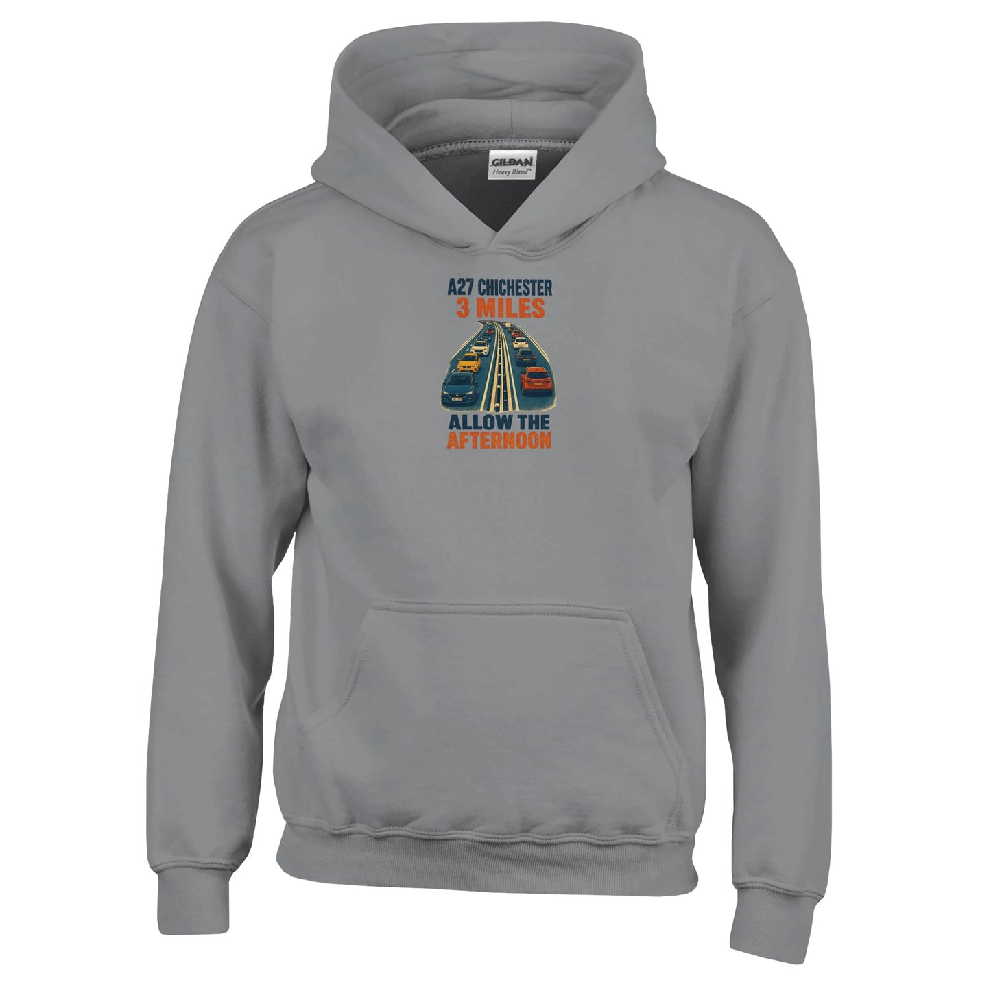 A27 Chichester – 3 Miles, Allow the Afternoon Kids' Hoodie — product view 13