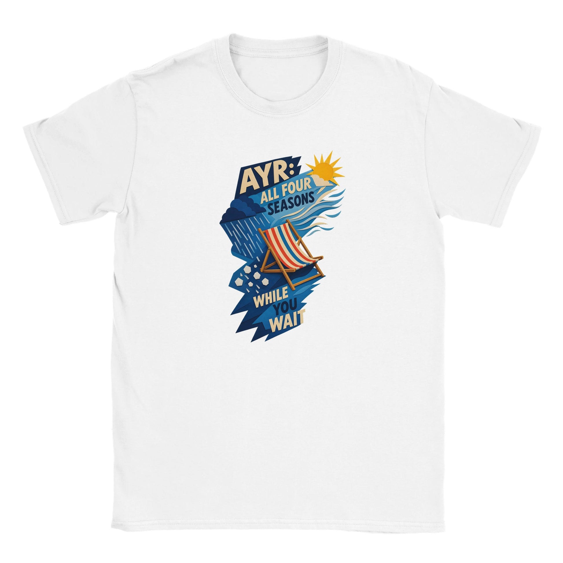 Ayr: All Four Seasons While You Wait Kids' T-shirt — product view 15