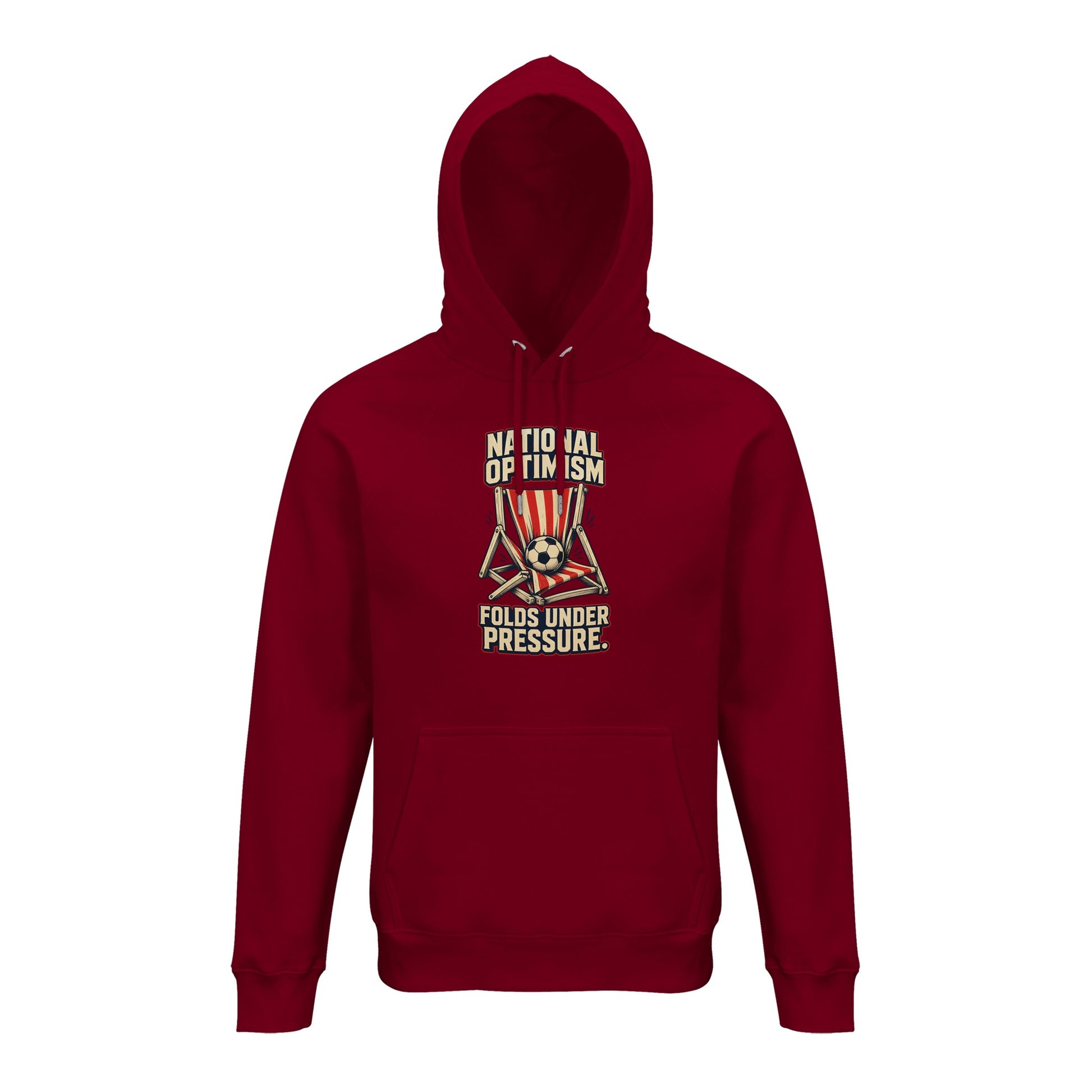 National Optimism Folds Under Pressure Football Hoodie — product view 4