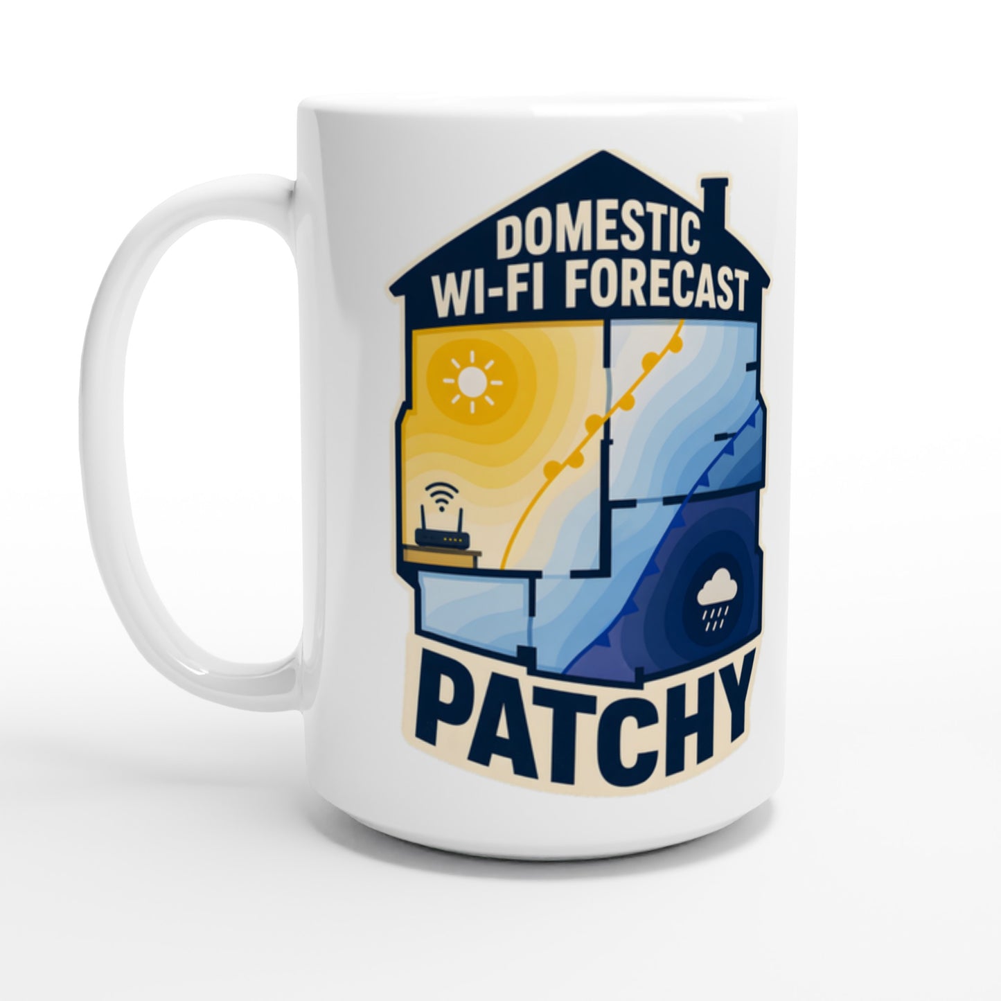 Domestic Wi-Fi Forecast Patchy Large Mug — product view 1