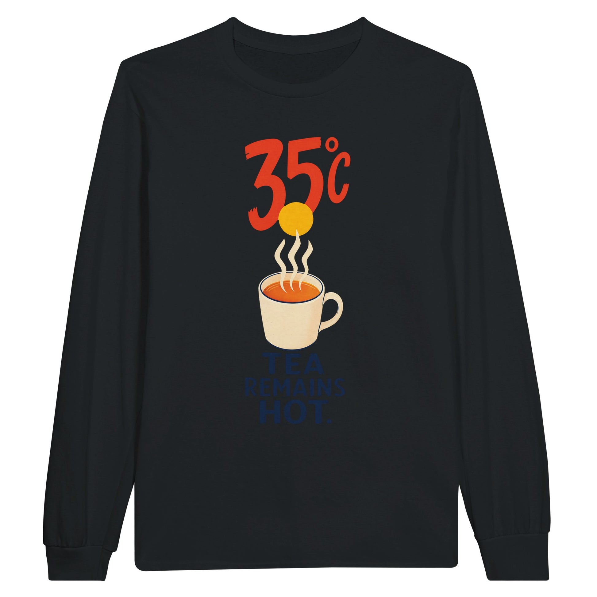 35°C — Tea Remains Hot Long-Sleeve T-shirt — product view 7
