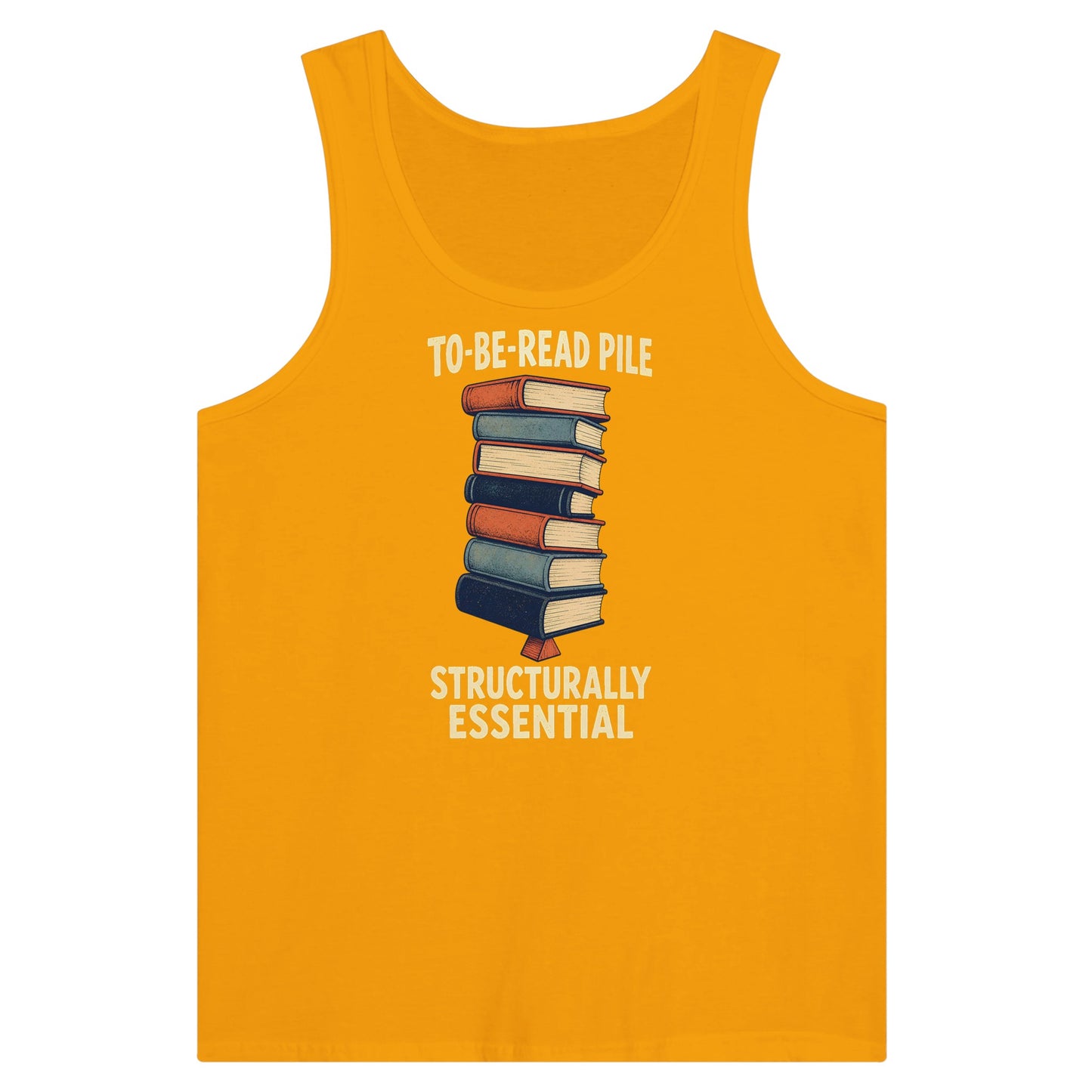To-Be-Read Pile: Structurally Essential Book Graphic Premium Unisex Tank Top — product view 11