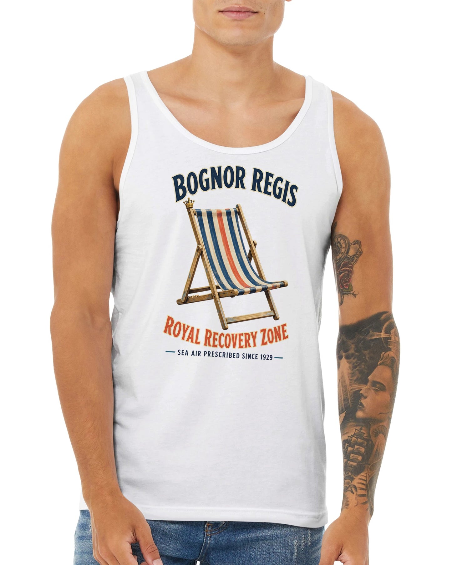 Bognor Regis Royal Recovery Zone Premium Unisex Tank Top — product view 15
