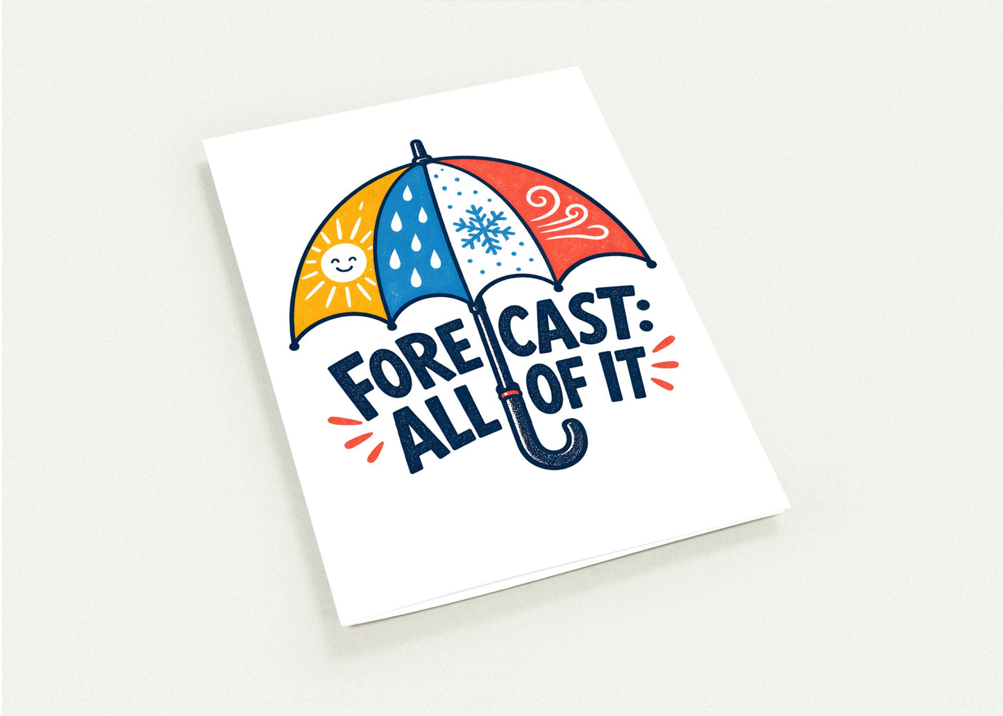 Forecast: All of It British Weather Graphic Greeting Card Pack — product view 4