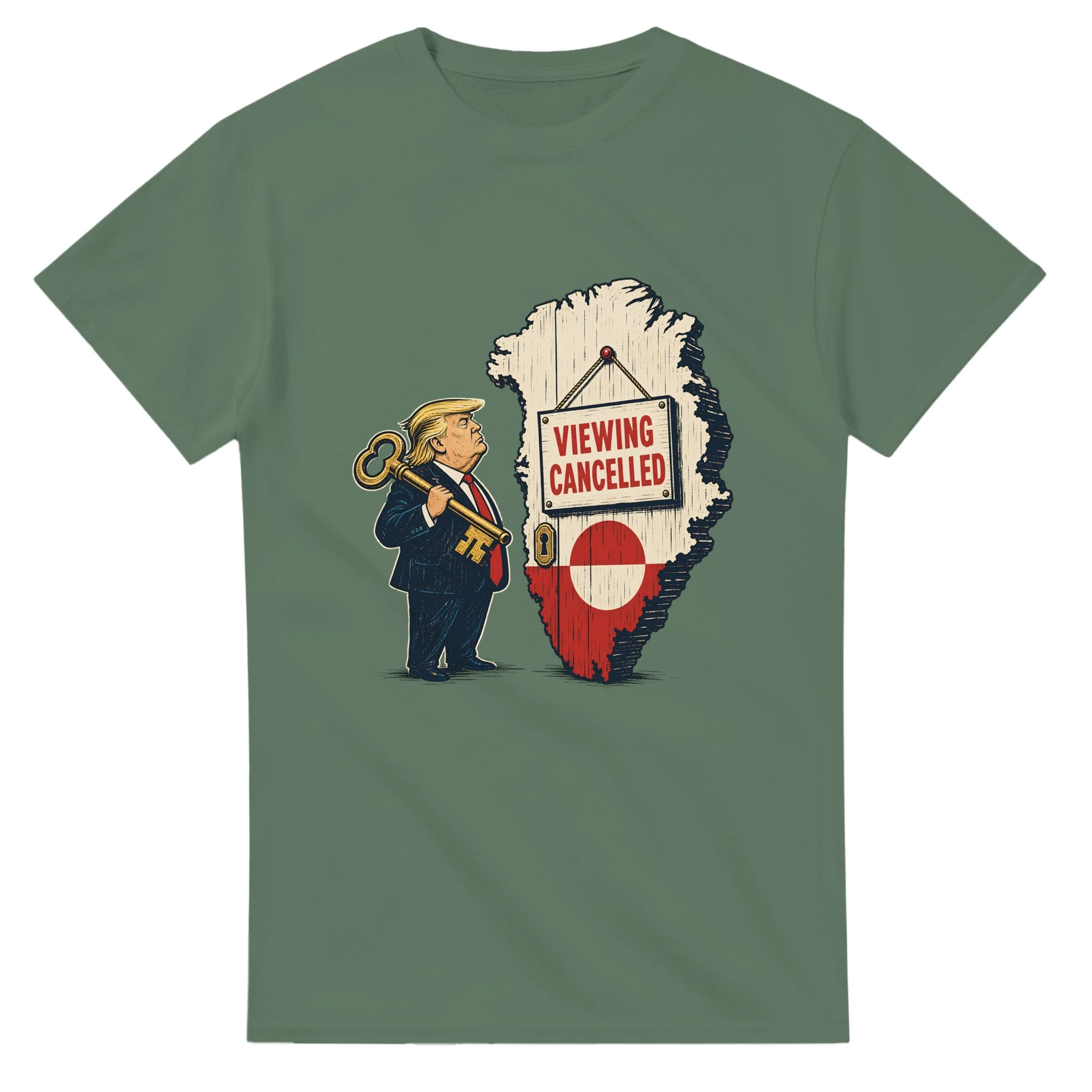 Viewing Cancelled — Greenland Political Satire T-shirt — product view 13