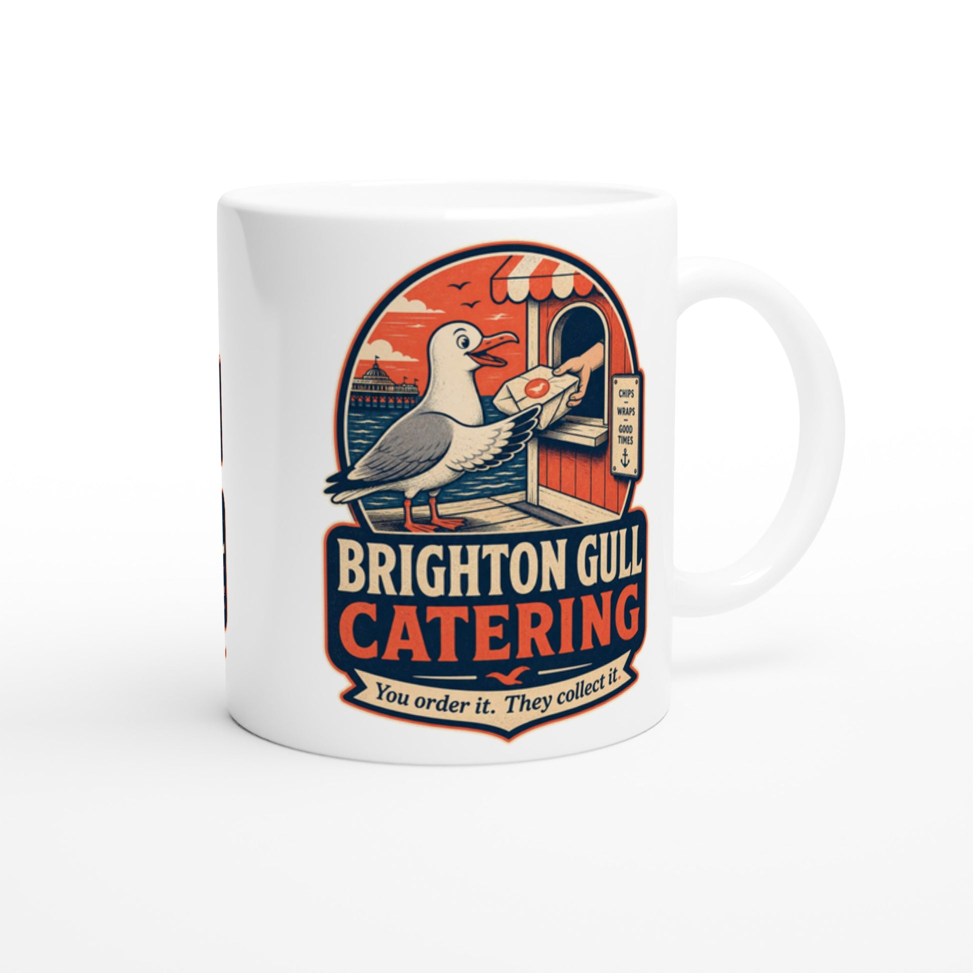 Brighton Gull Catering — Illustrated Mug — product view 1
