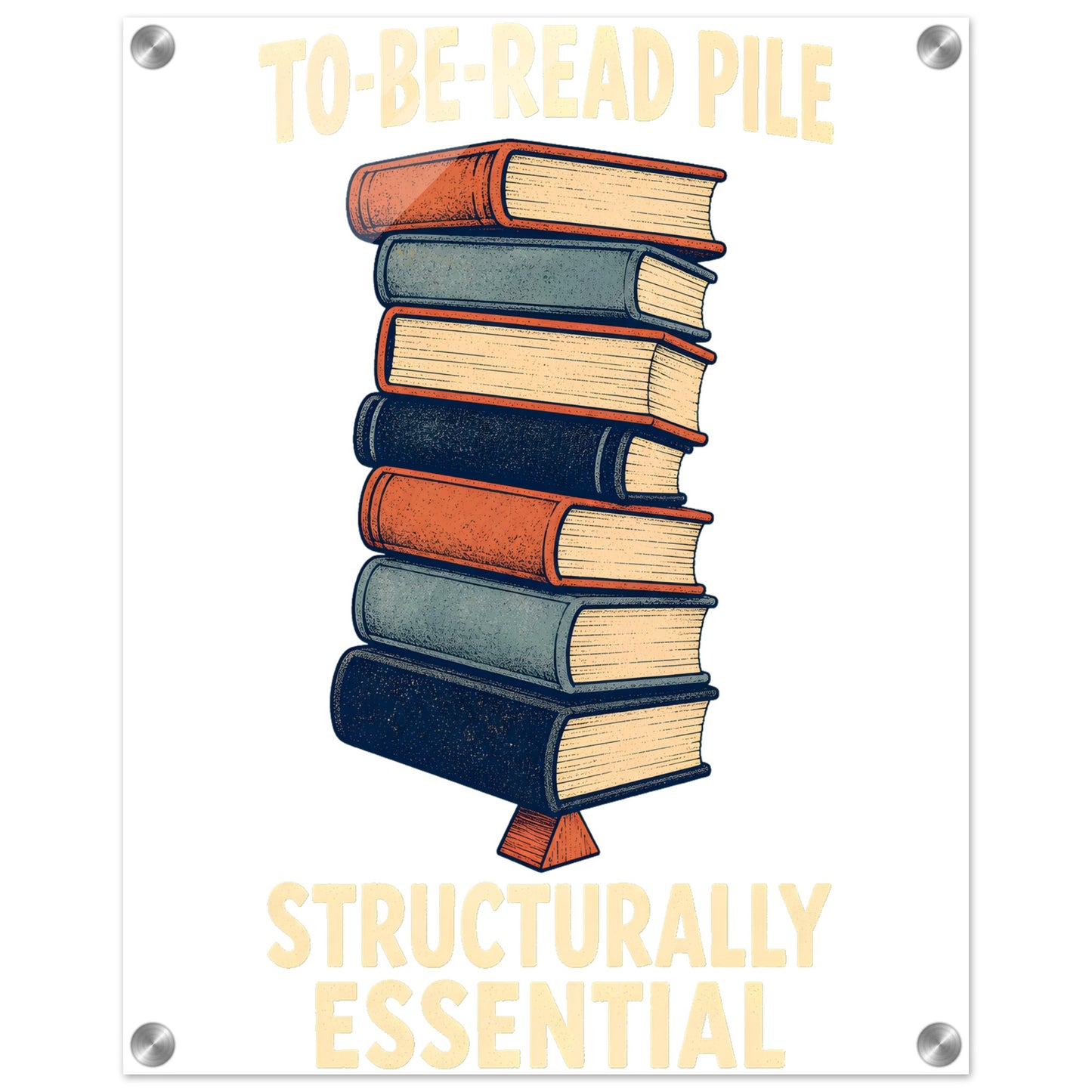 To-Be-Read Pile: Structurally Essential Book Graphic Acrylic Print — product view 2