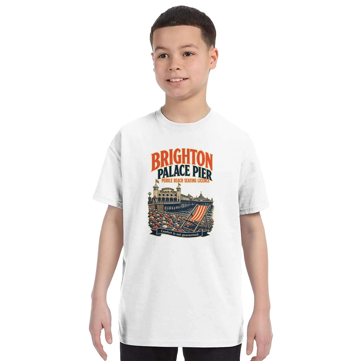 Brighton Pebble Beach Seating Licence Kids' T-shirt — product view 3
