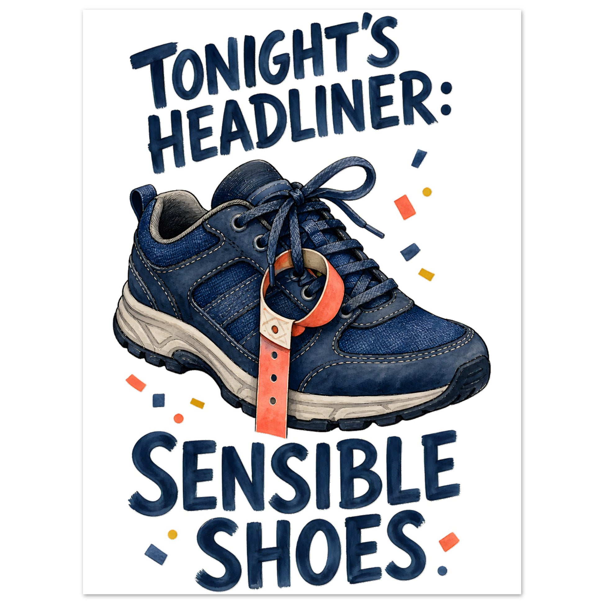 Tonight's Headliner: Sensible Shoes Concert Aluminium Print — product view 1