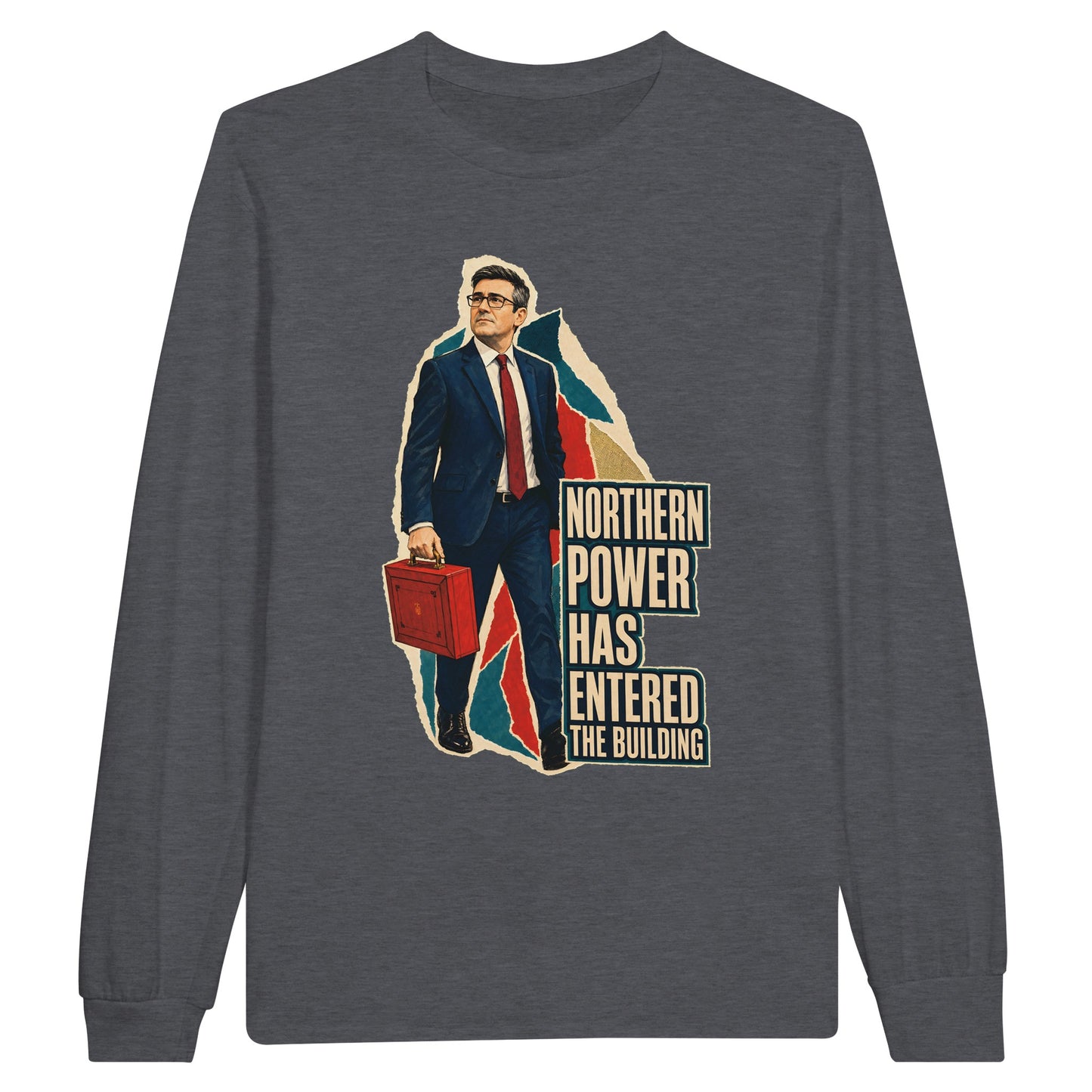 Northern Power Has Entered the Building Tote Bag Long-Sleeve T-shirt — product view 2