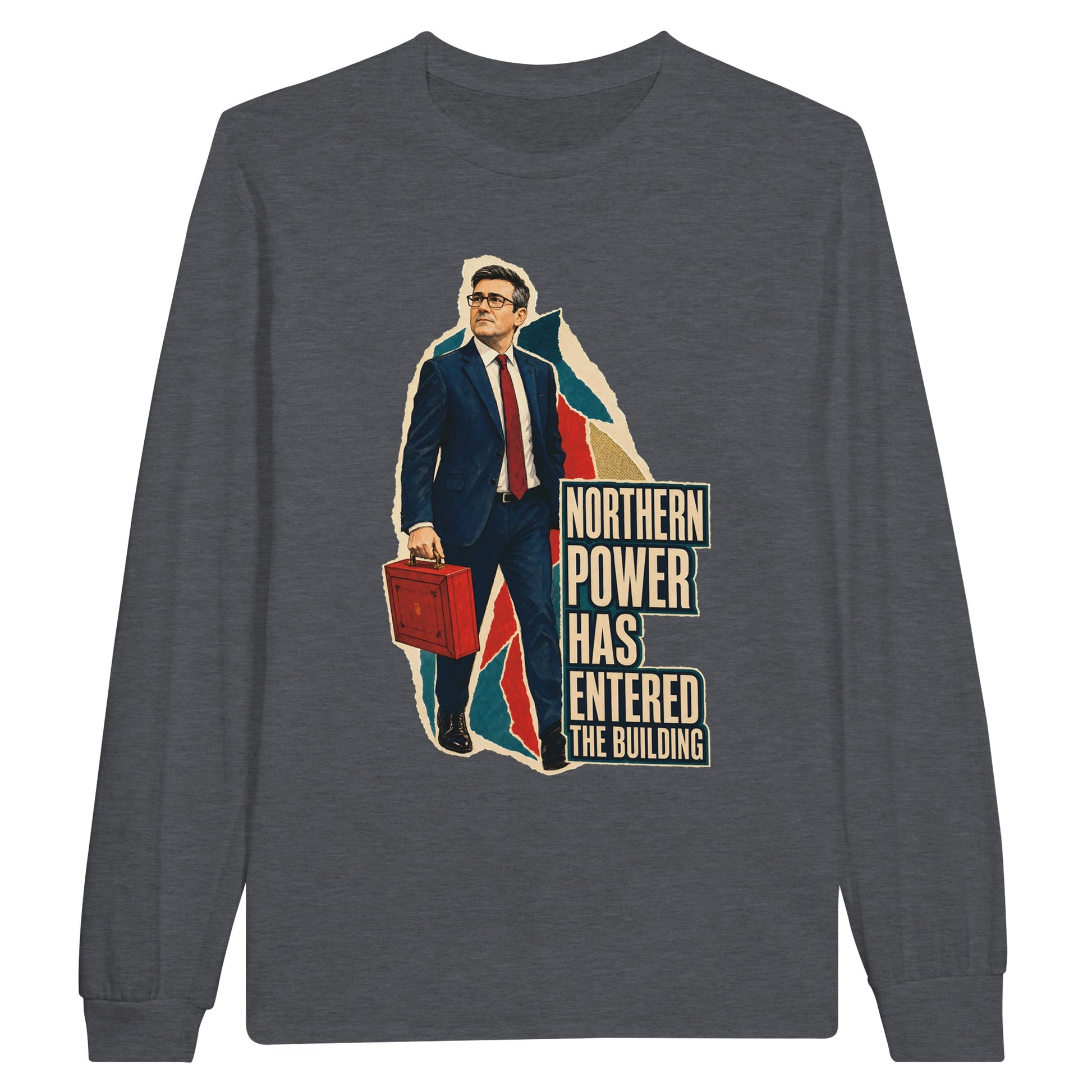 Northern Power Has Entered the Building Tote Bag Long-Sleeve T-shirt — product view 2