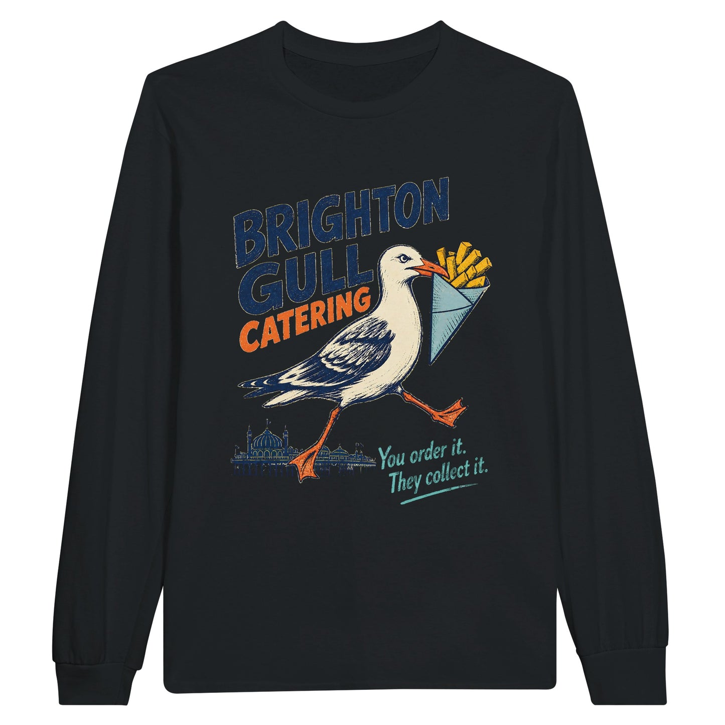 Brighton Gull Catering - You Order It, They Collect It Long-Sleeve T-shirt — product view 7