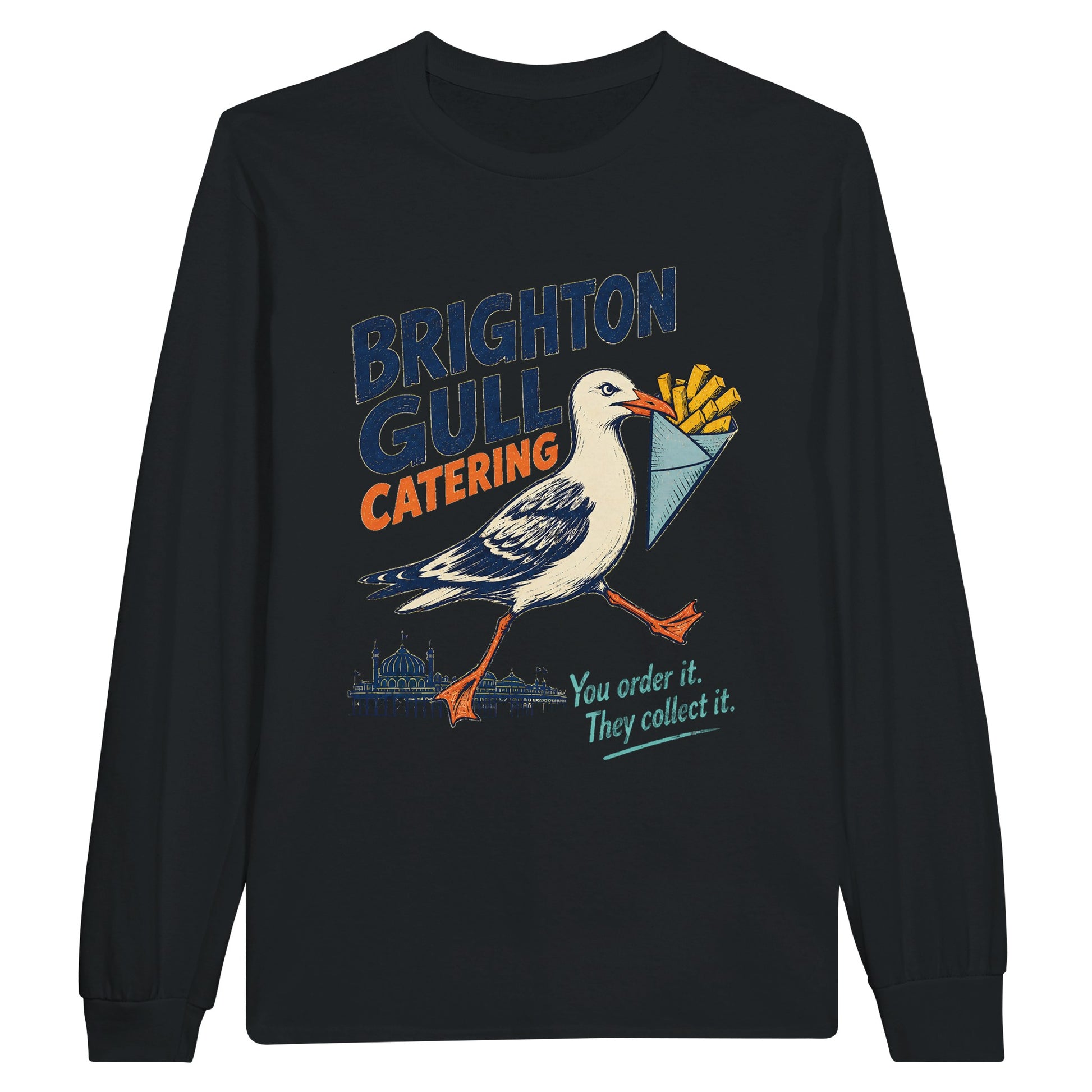 Brighton Gull Catering - You Order It, They Collect It Long-Sleeve T-shirt — product view 7