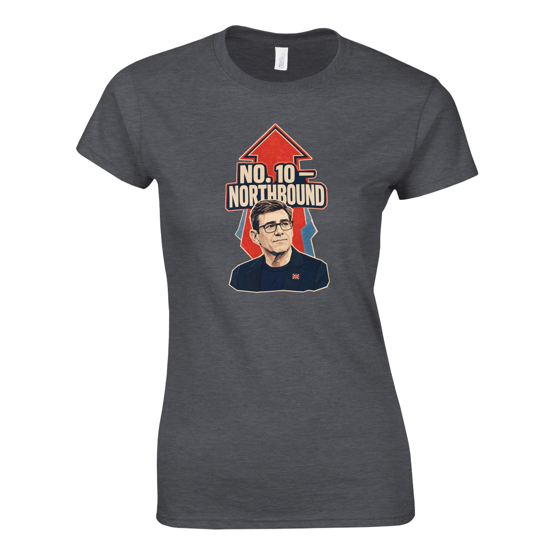 No. 10 — Northbound Andy Burnham Political Satire Women's T-shirt — product view 11