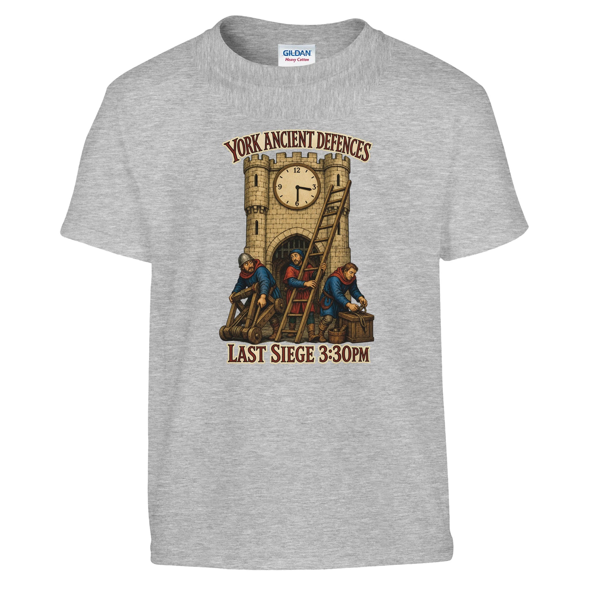 York Ancient Defences – Last Siege 3:30pm Kids' T-shirt — product view 4