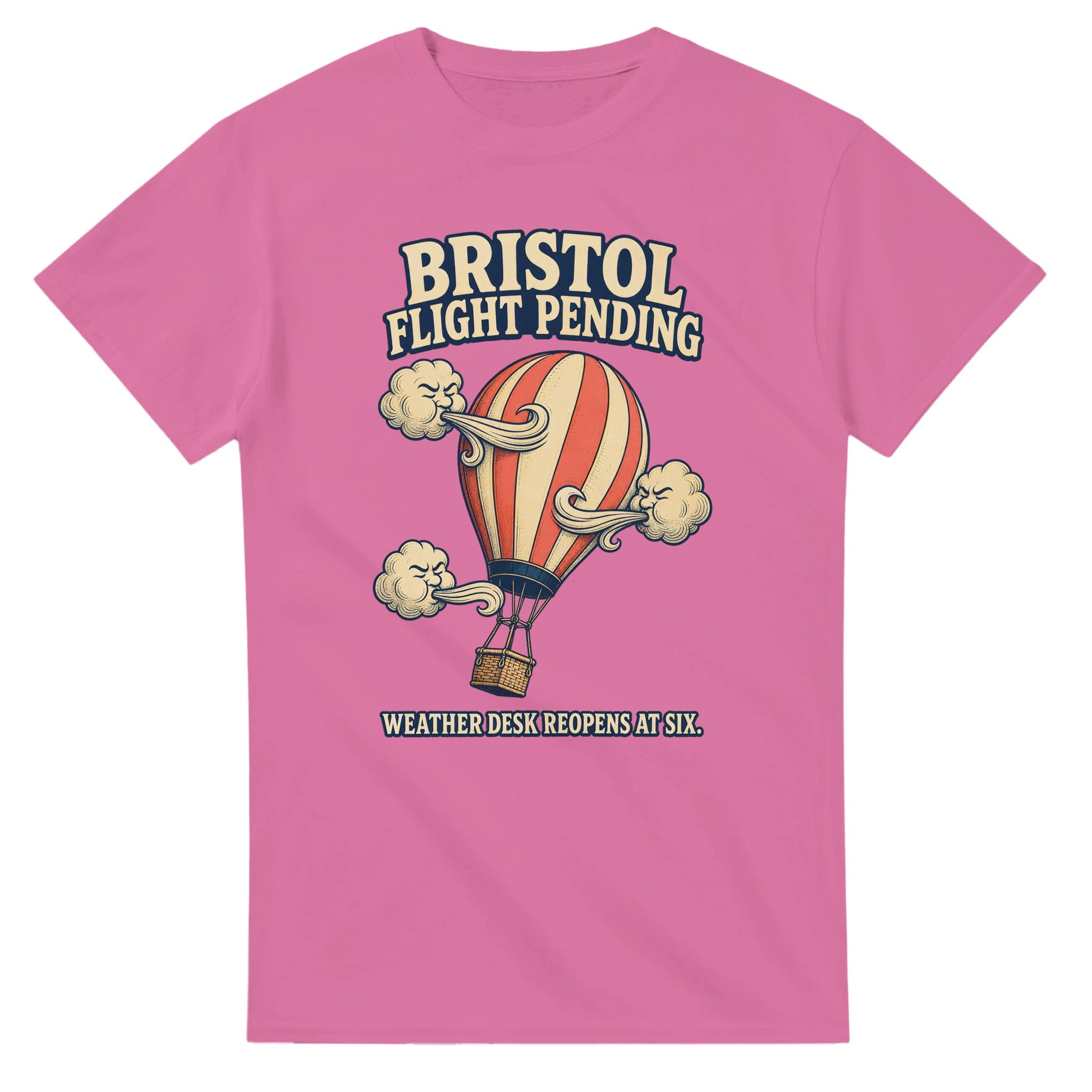 Bristol Flight Pending – Weather Desk T-shirt — product view 4