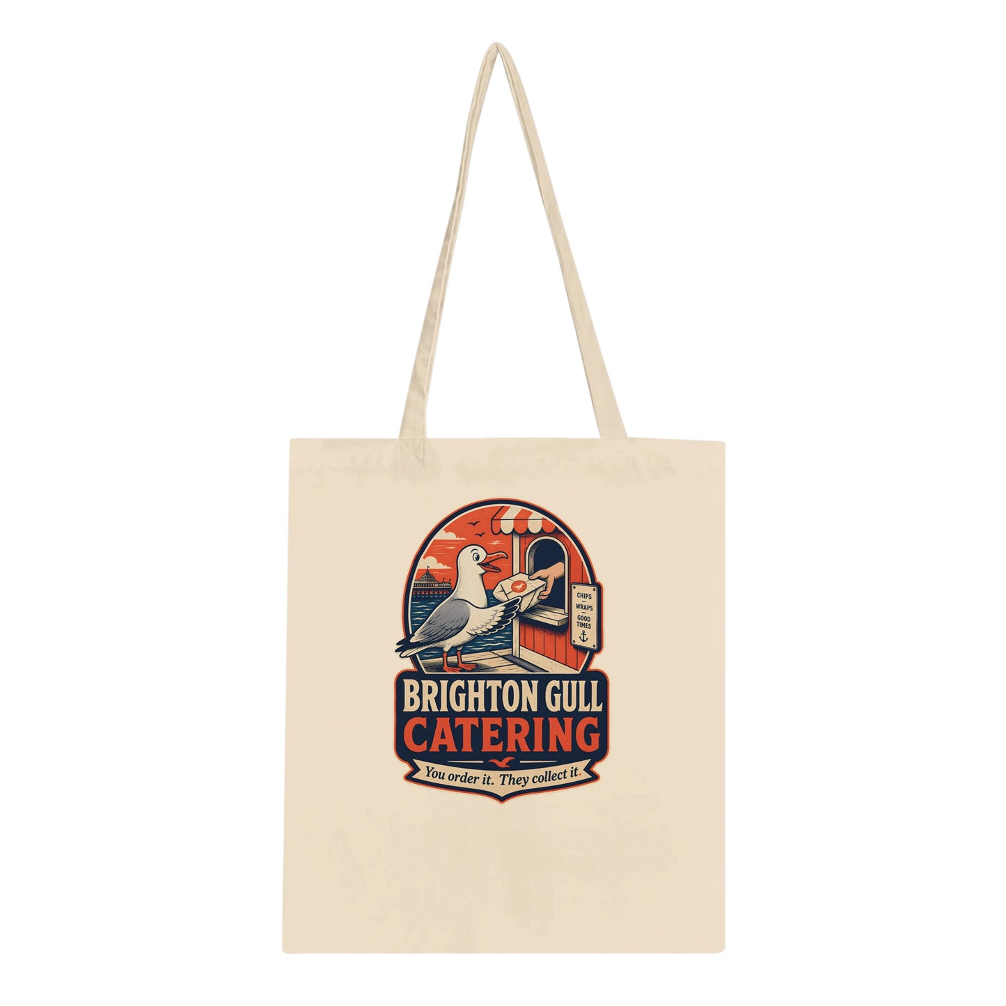Brighton Gull Catering — Illustrated Tote Bag — product view 1