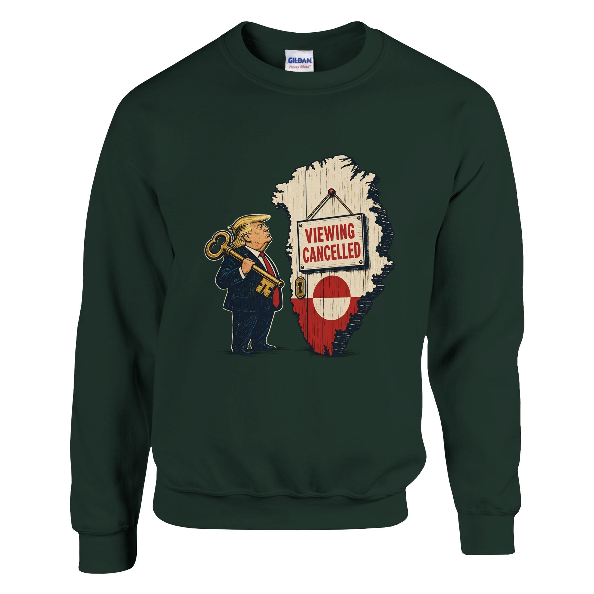 Viewing Cancelled — Greenland Political Satire Sweatshirt — product view 7