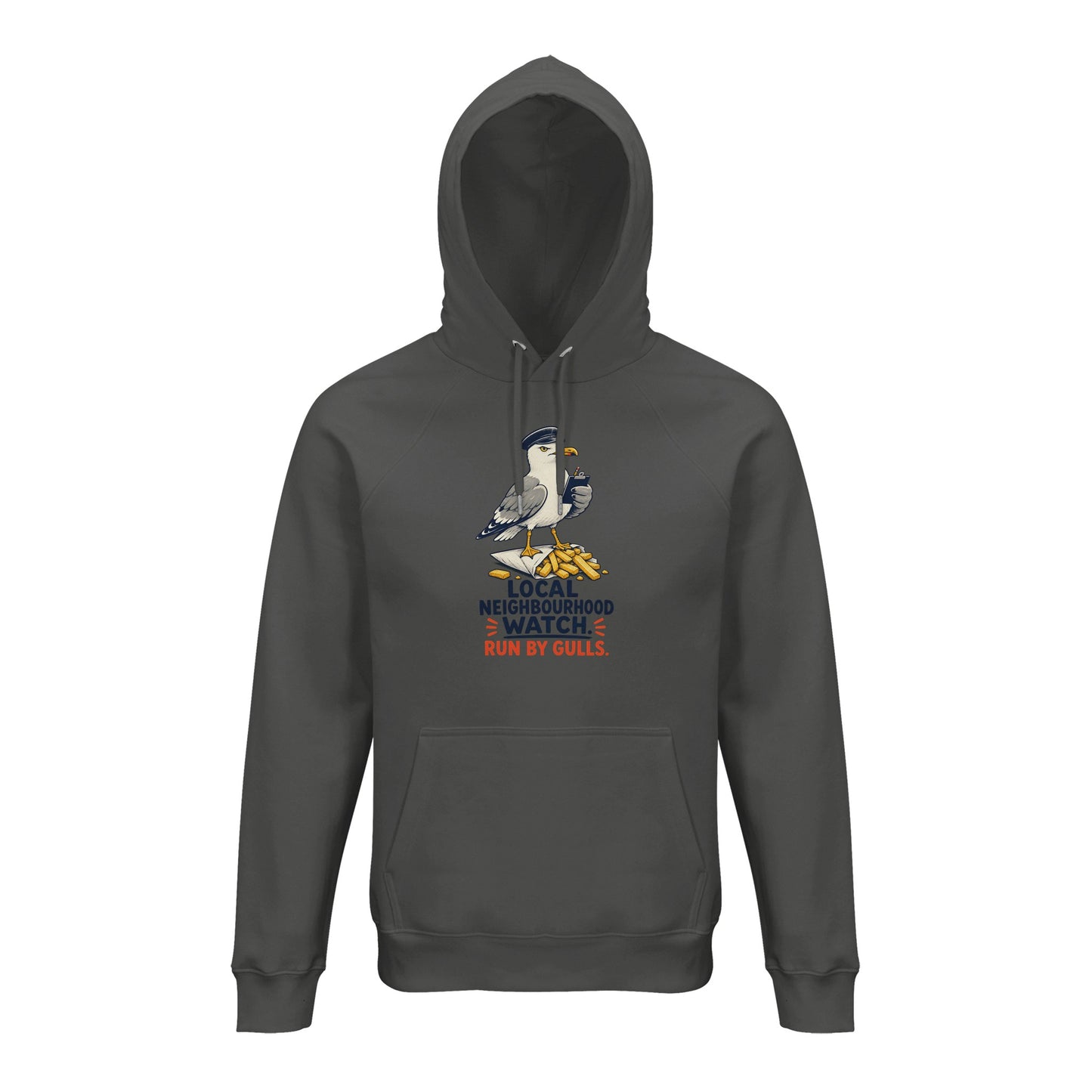 Local Neighbourhood Watch: Run by Gulls Hoodie — product view 13