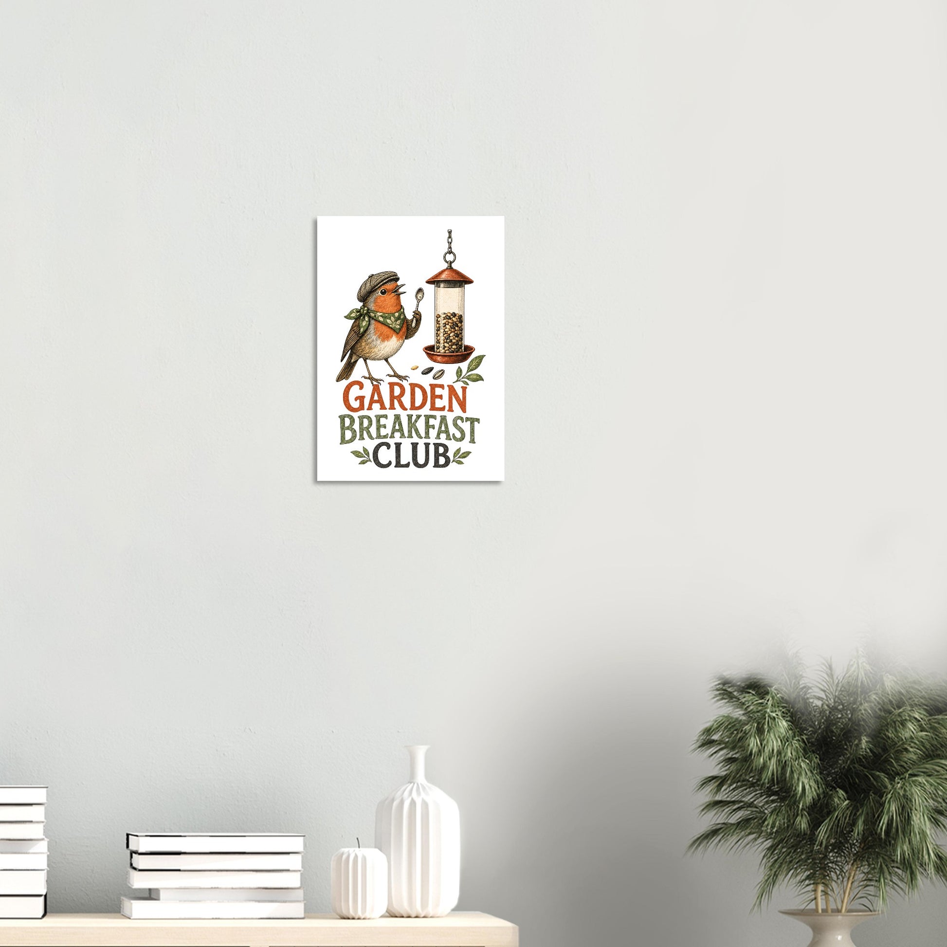 Garden Breakfast Club Robin Graphic Poster — product view 8