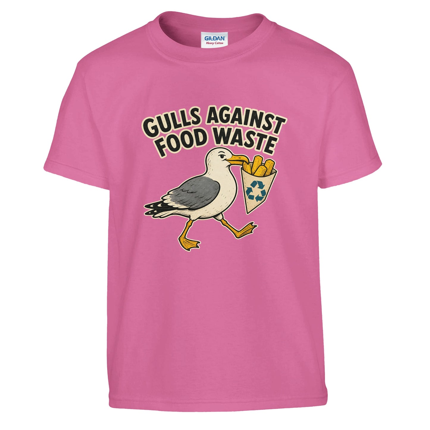 Gulls Against Food Waste Graphic Kids' T-shirt — product view 10