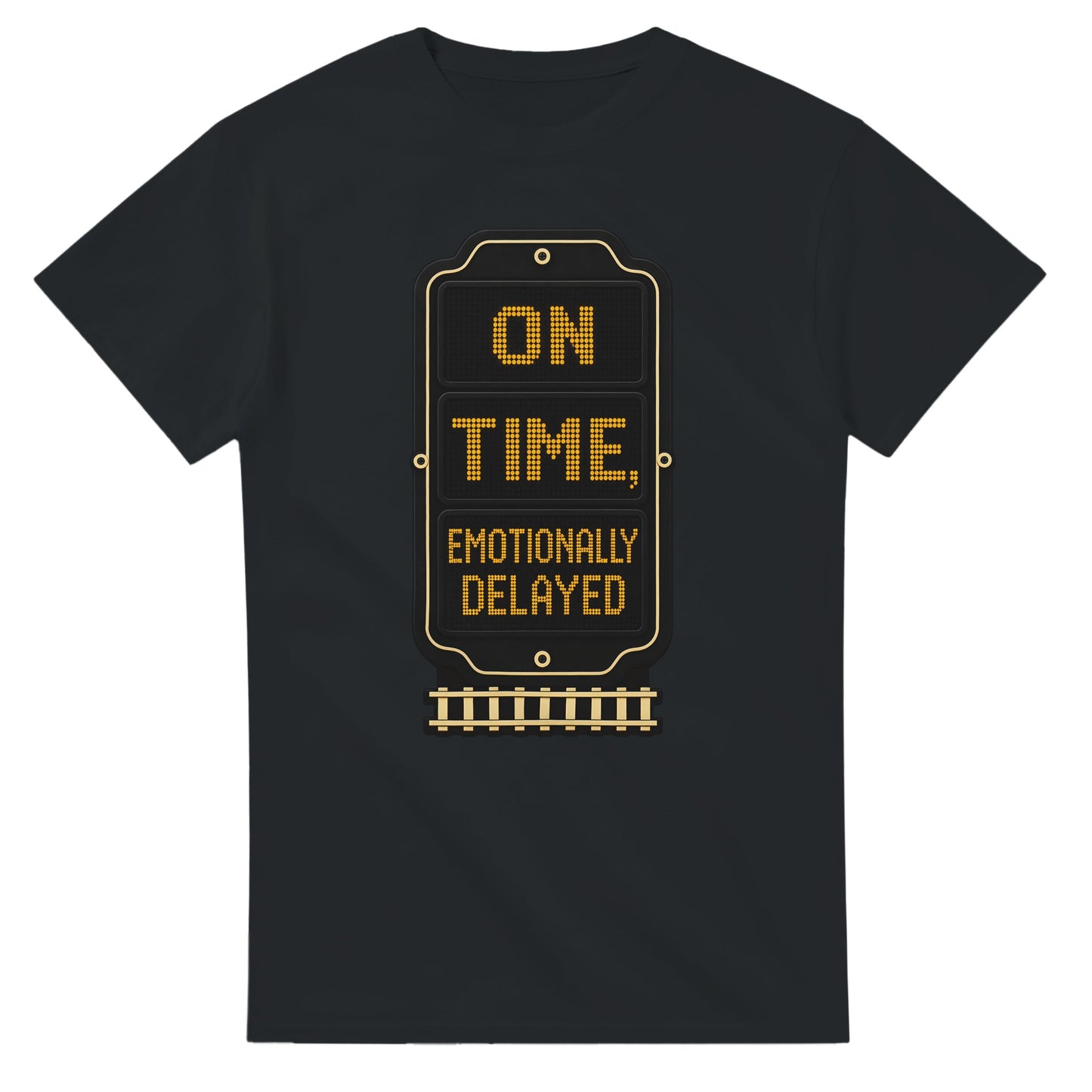 On Time, Emotionally Delayed Rail Graphic T-shirt — product view 10