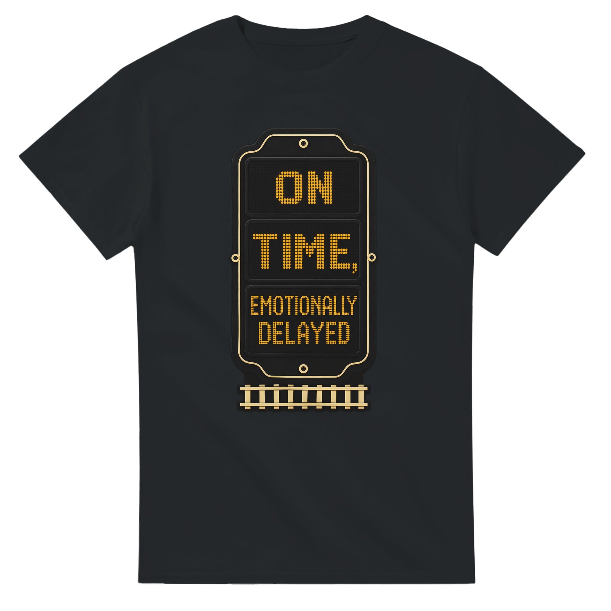 On Time, Emotionally Delayed Rail Graphic T-shirt — product view 10