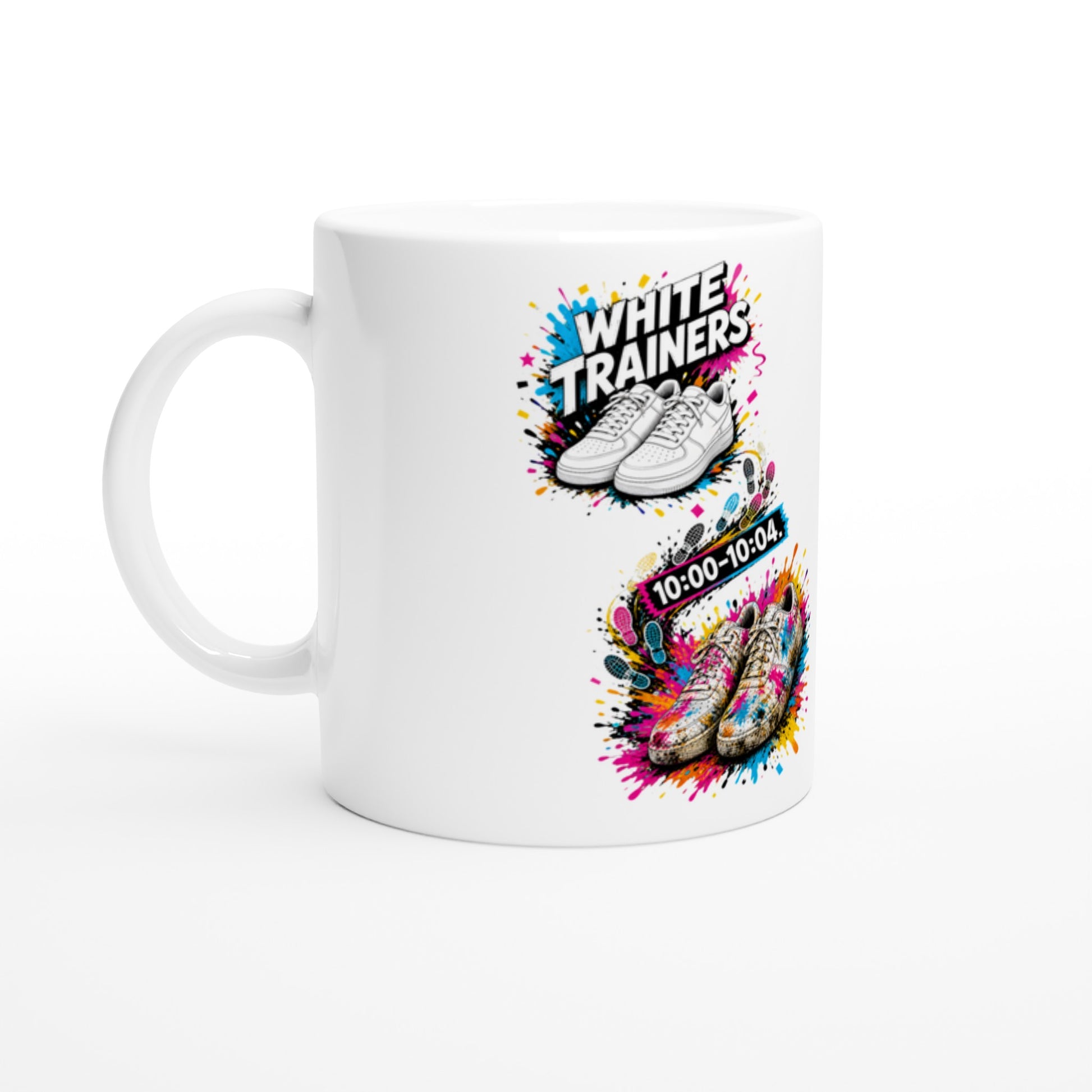 White Trainers: 10:00–10:04 Mug — product view 1