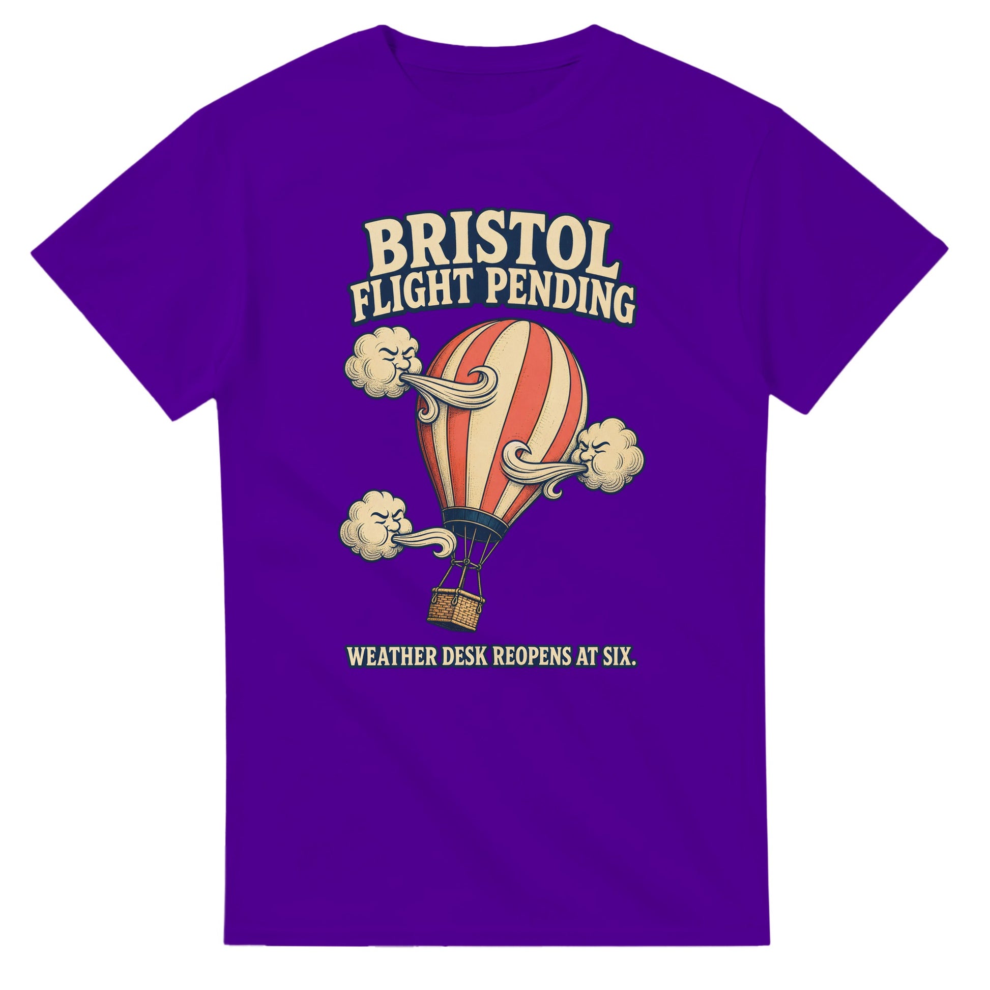 Bristol Flight Pending – Weather Desk T-shirt — product view 16