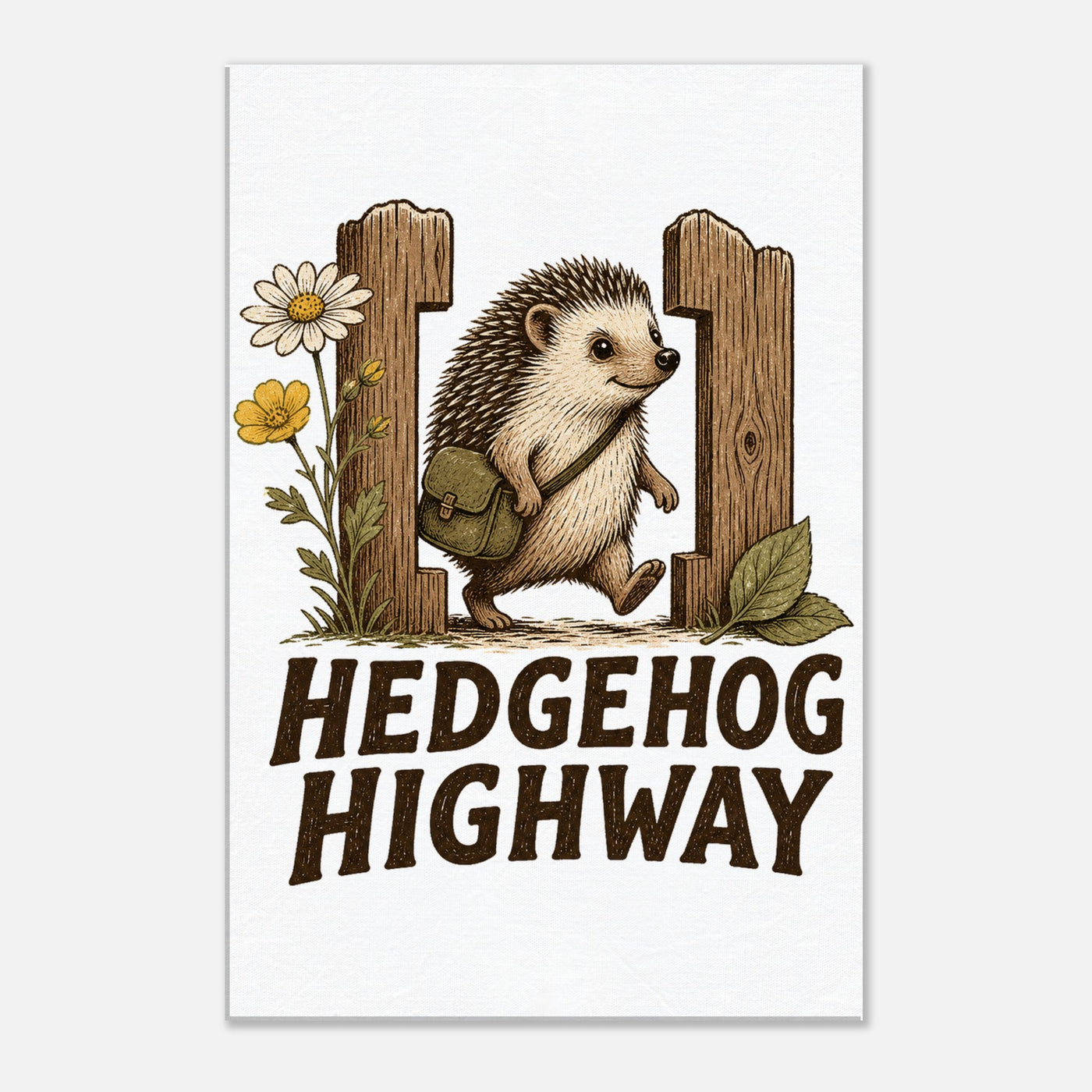 Hedgehog Highway Garden Graphic Canvas