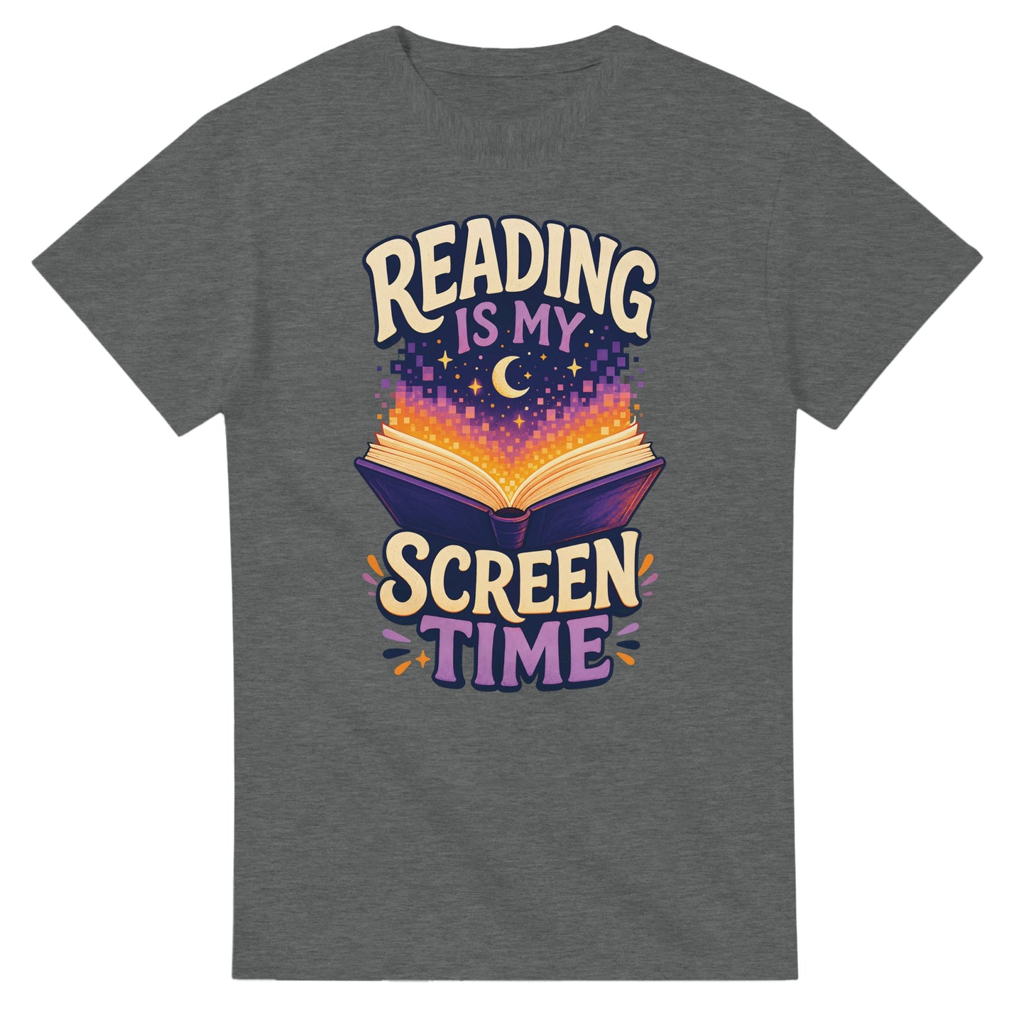 Reading Is My Screen Time Book Graphic T-shirt — product view 3