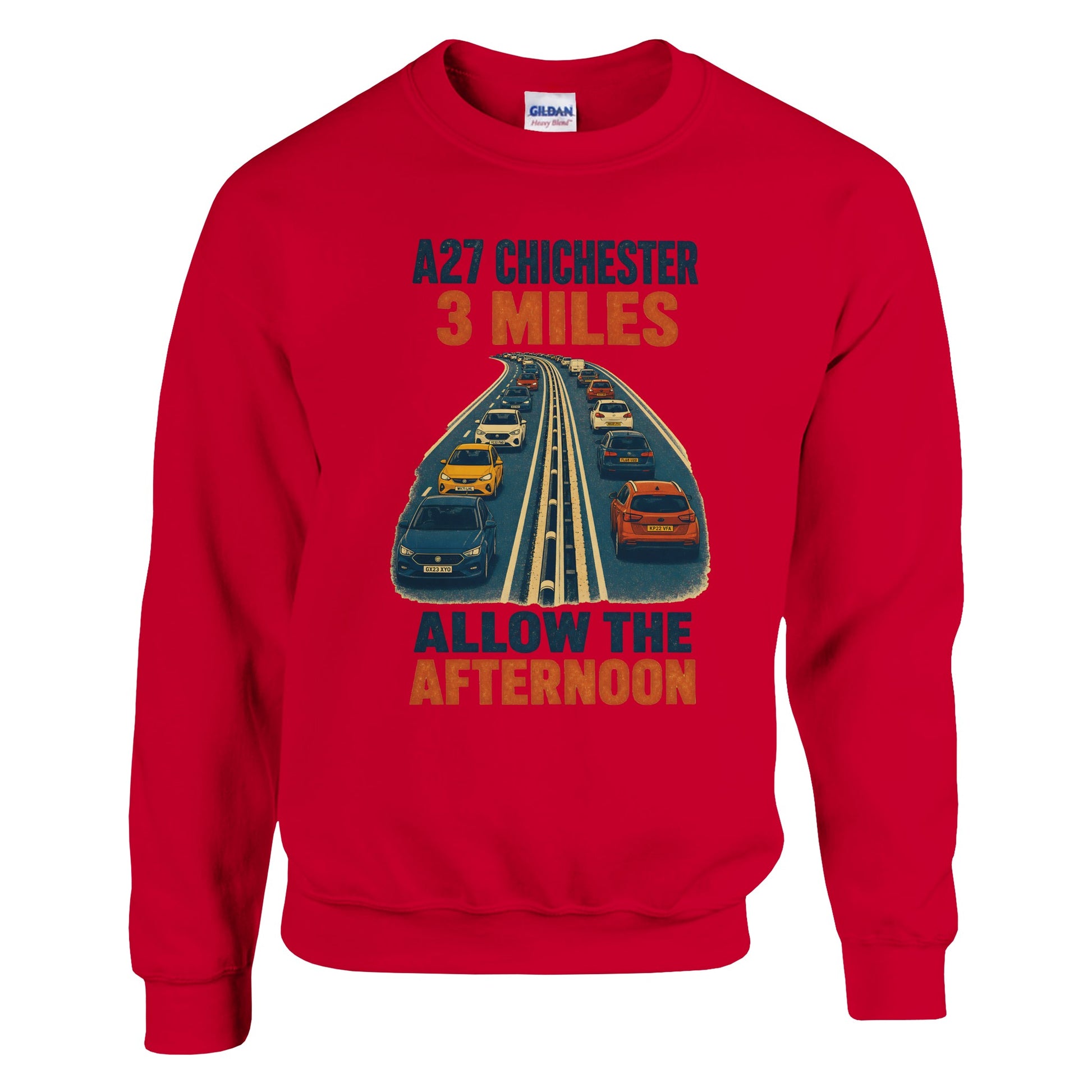A27 Chichester – 3 Miles, Allow the Afternoon Sweatshirt — product view 15