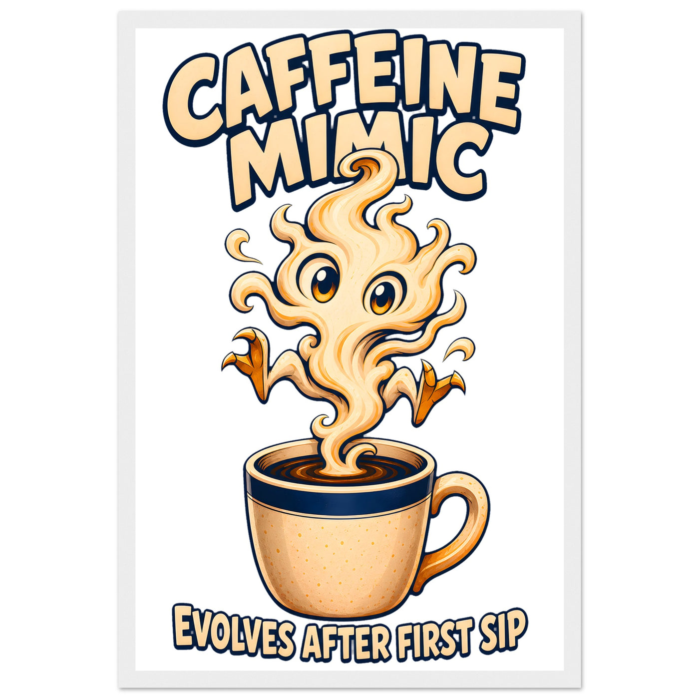 Caffeine Mimic – Evolves After First Sip Framed Wall Art