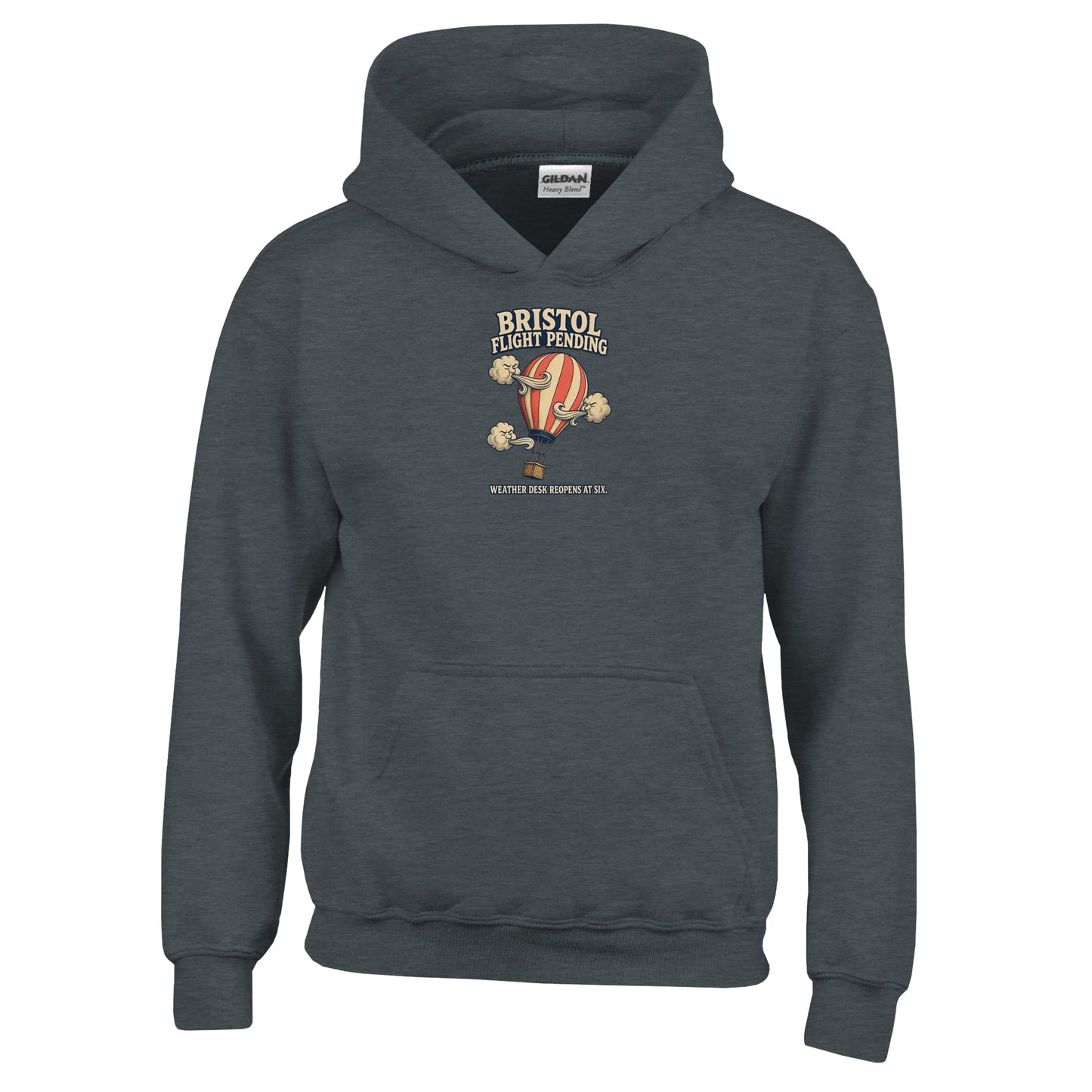 Bristol Flight Pending – Weather Desk Kids' Hoodie — product view 9