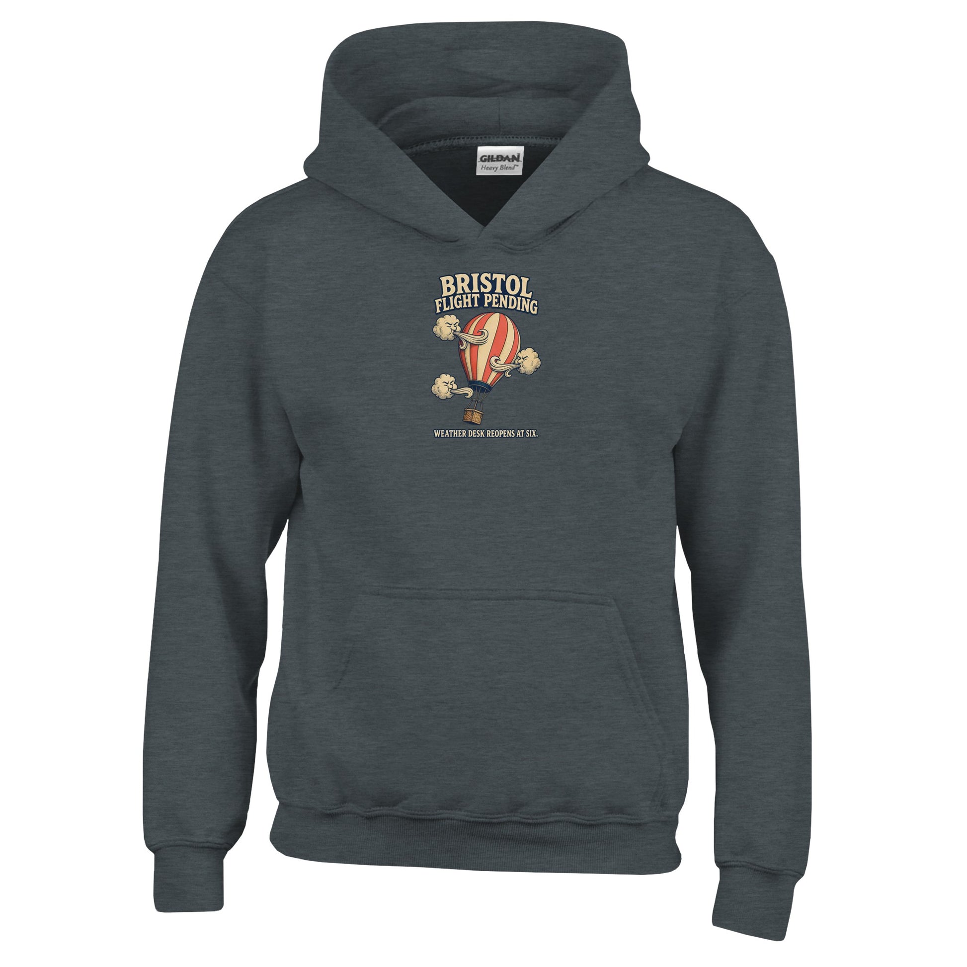 Bristol Flight Pending – Weather Desk Kids' Hoodie — product view 9