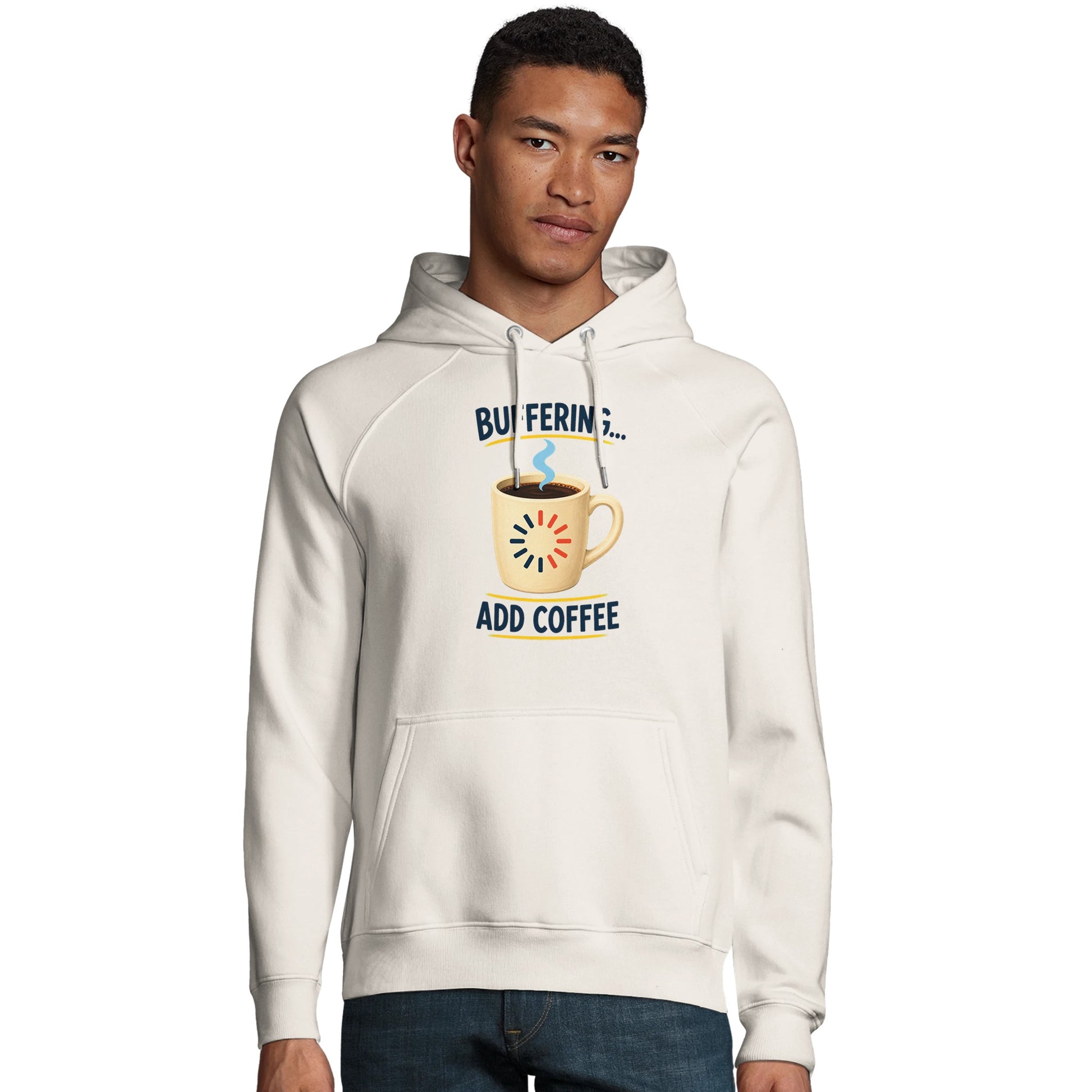 Buffering Brew — Add Coffee Tech Graphic Hoodie — product view 6