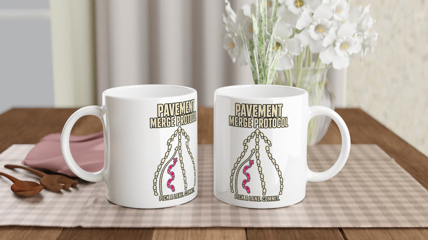 Pavement Merge Protocol — Pick a Lane Mug — product view 4