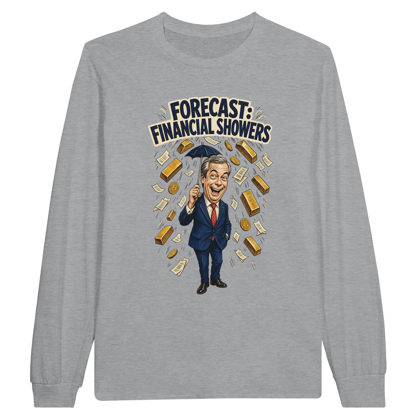 Forecast: Financial Showers Long-Sleeve T-shirt — product view 10